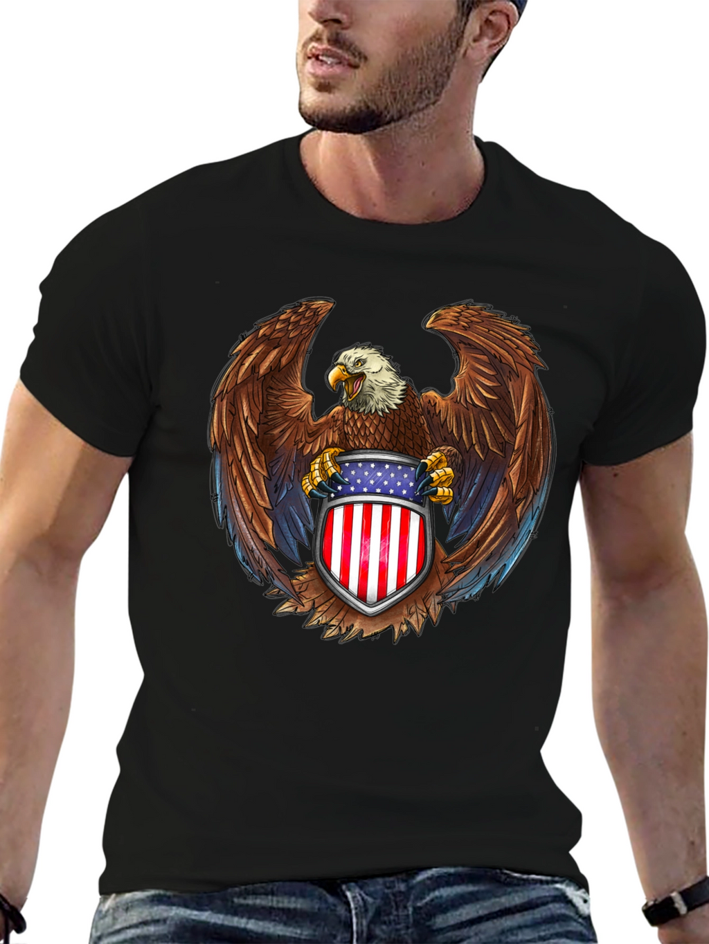 American Eagle Graphic Tee - Patriotic Pride