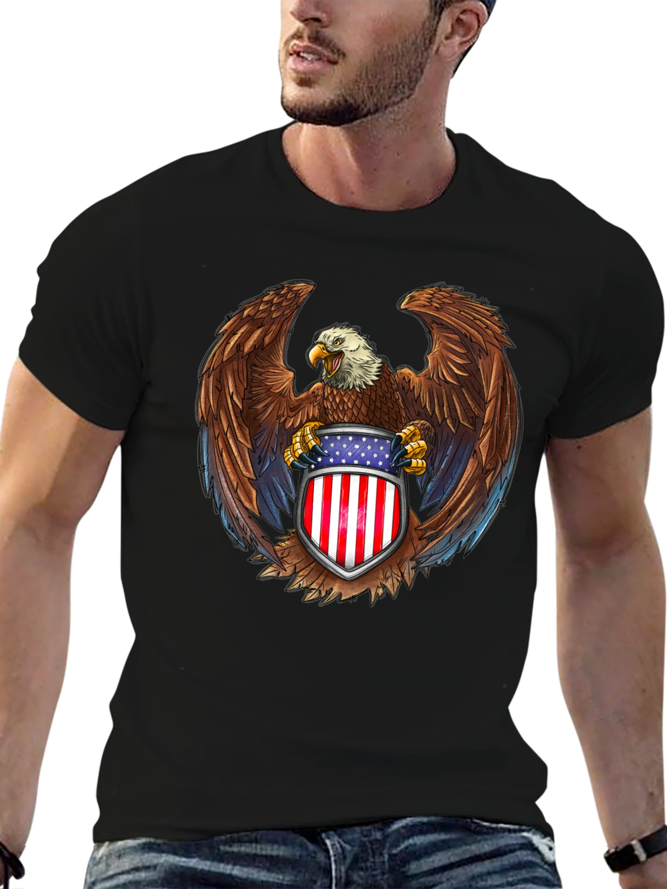 American Eagle Graphic Tee - Patriotic Pride