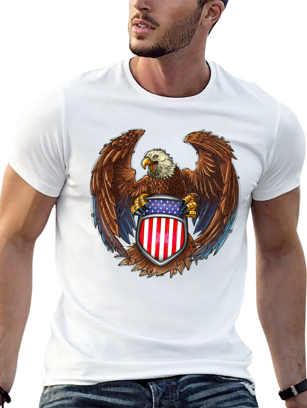 American Eagle Graphic Tee - Patriotic Pride