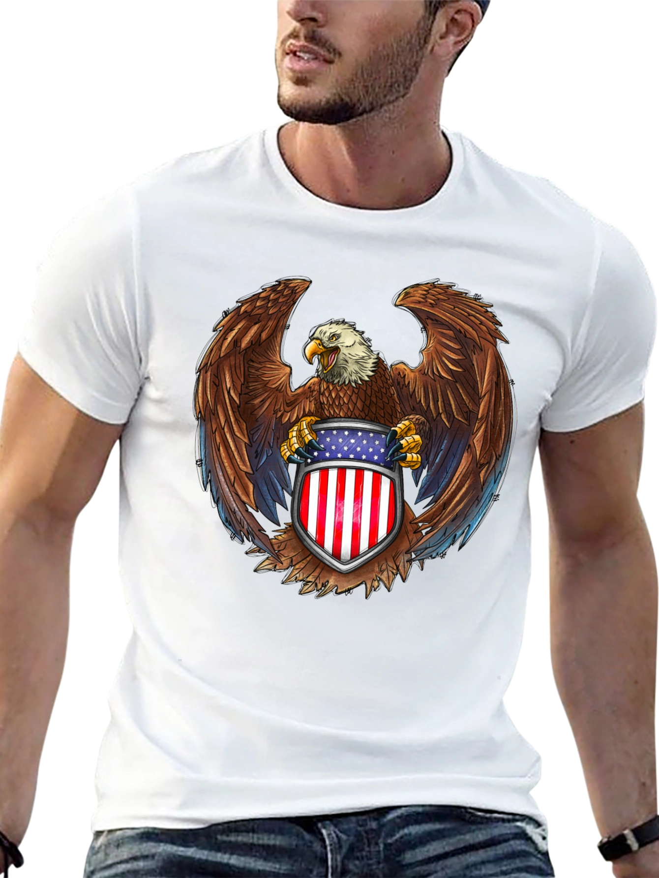 American Eagle Graphic Tee - Patriotic Pride