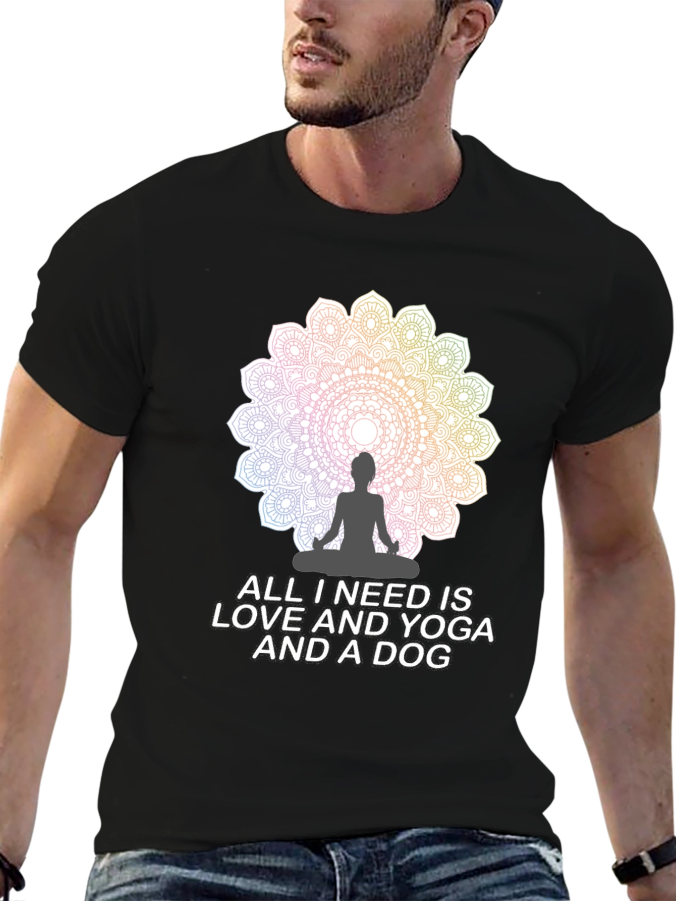 Love Yoga and Dog T-Shirt