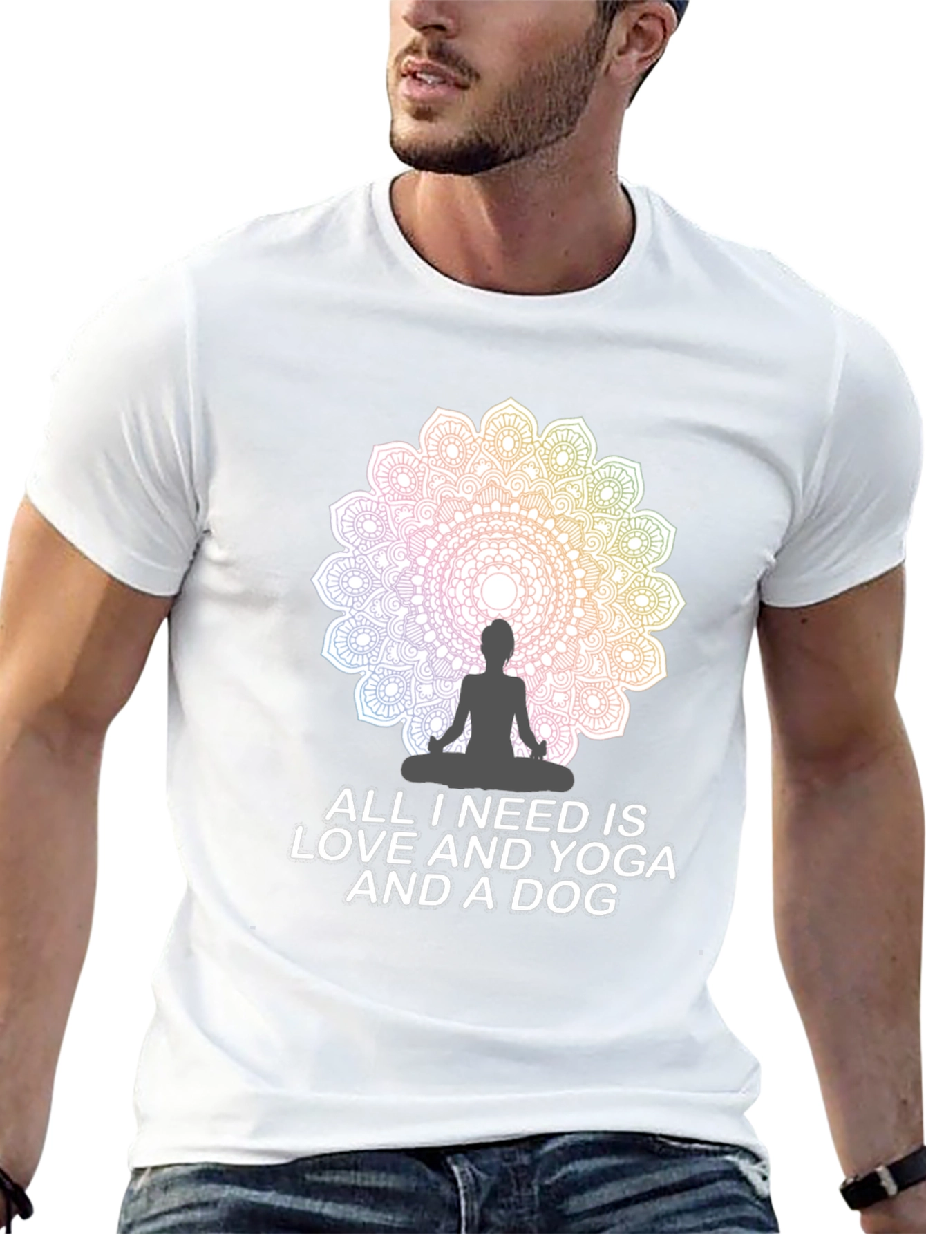 Love Yoga and Dog T-Shirt