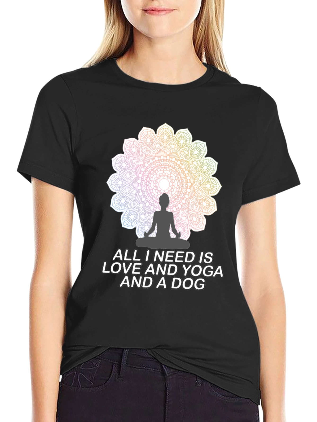 Love Yoga and Dog T-Shirt