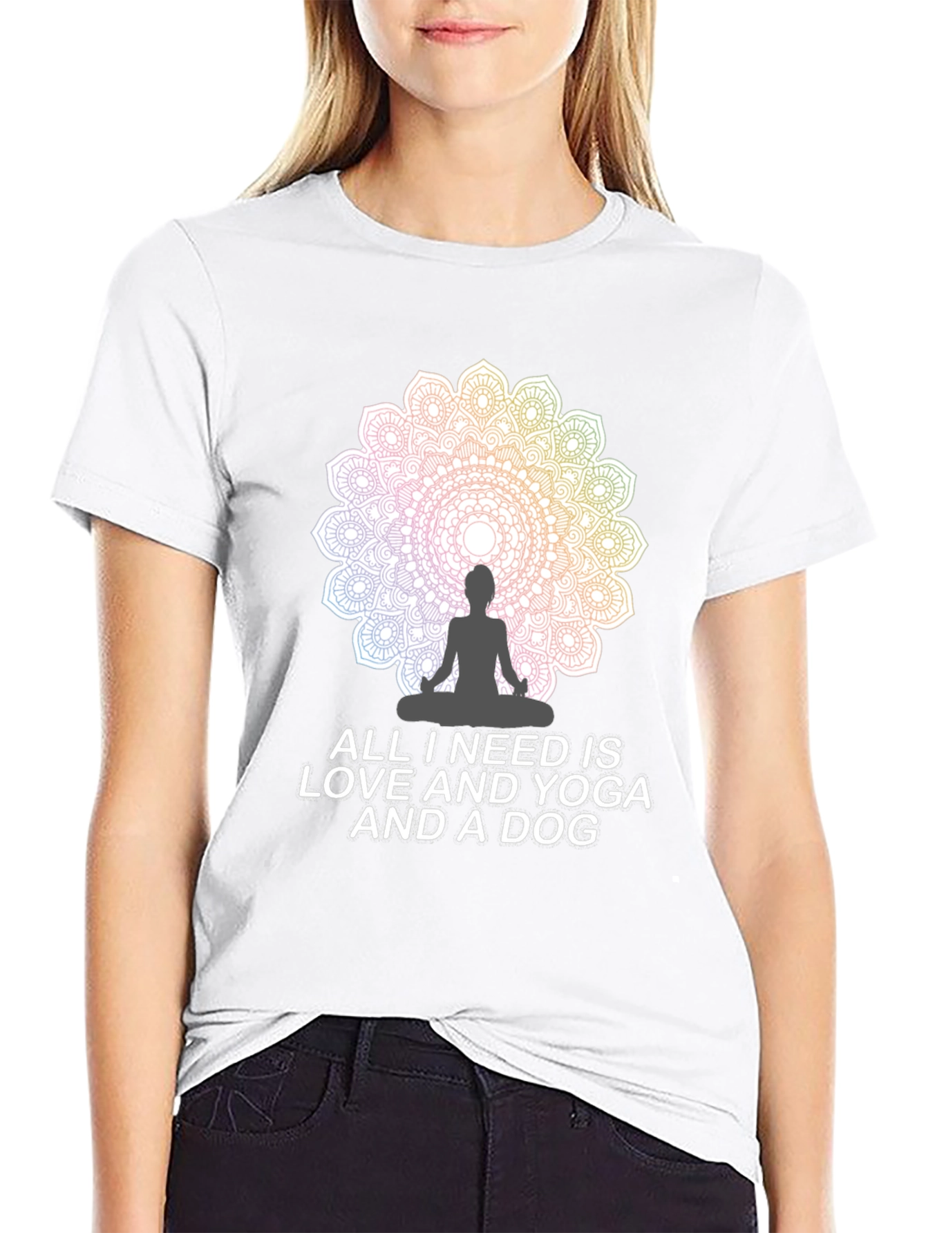 Love Yoga and Dog T-Shirt
