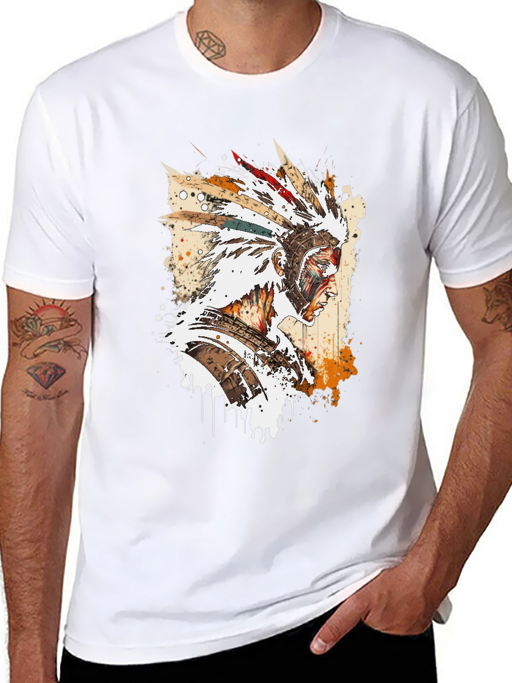 Native American Headdress T-Shirt - Graphic Tee