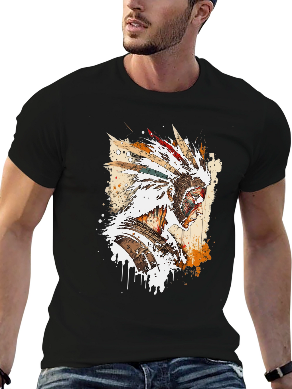 Native American Headdress T-Shirt - Graphic Tee