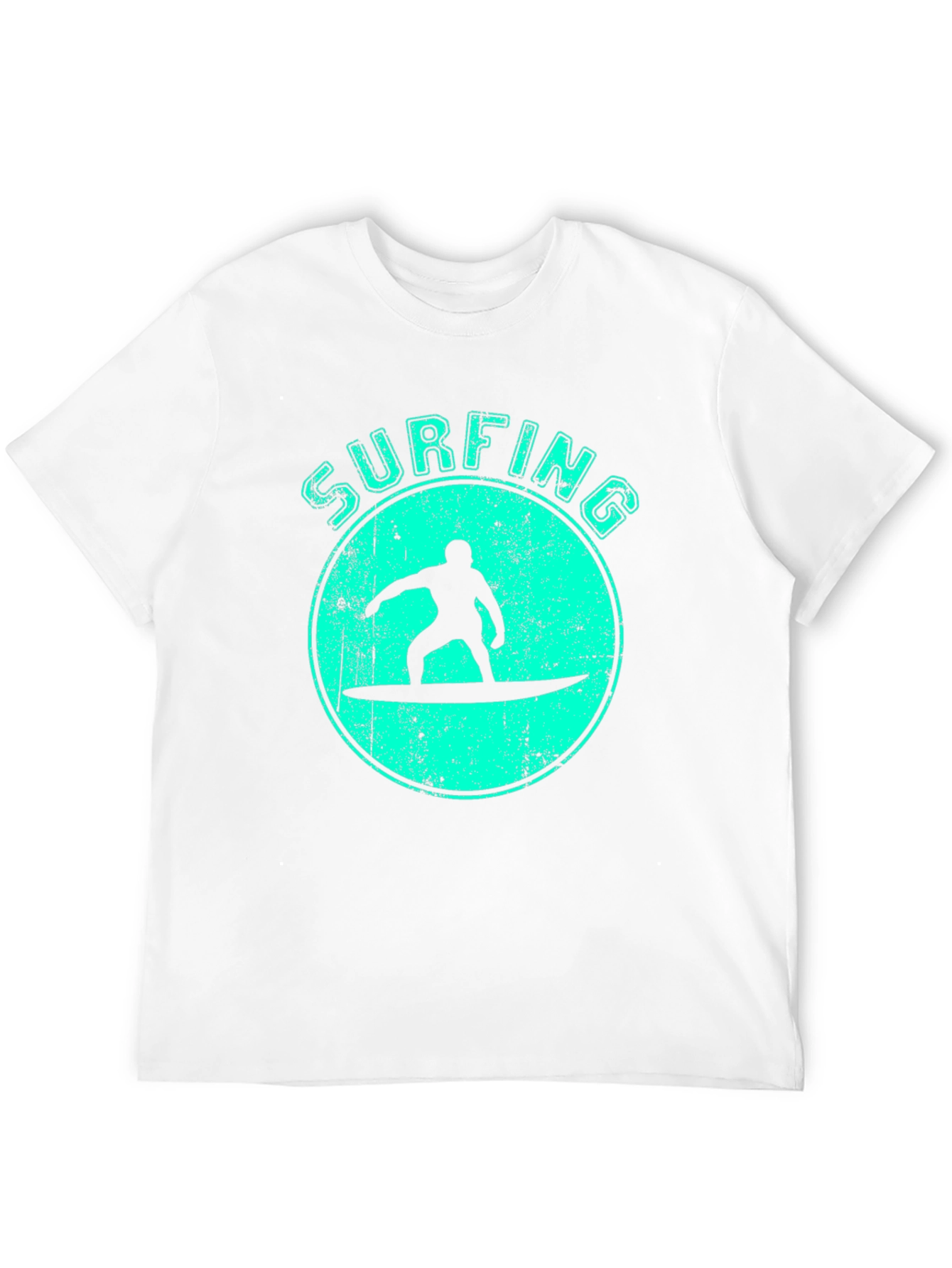 Surfing Silhouette Graphic Tee - Black