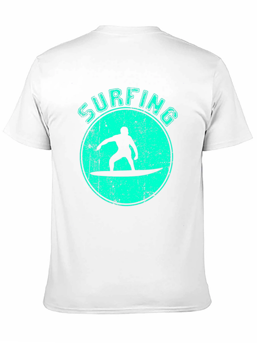 Surfing Silhouette Graphic Tee - Black