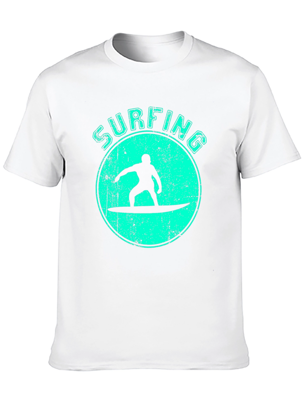 Surfing Silhouette Graphic Tee - Black
