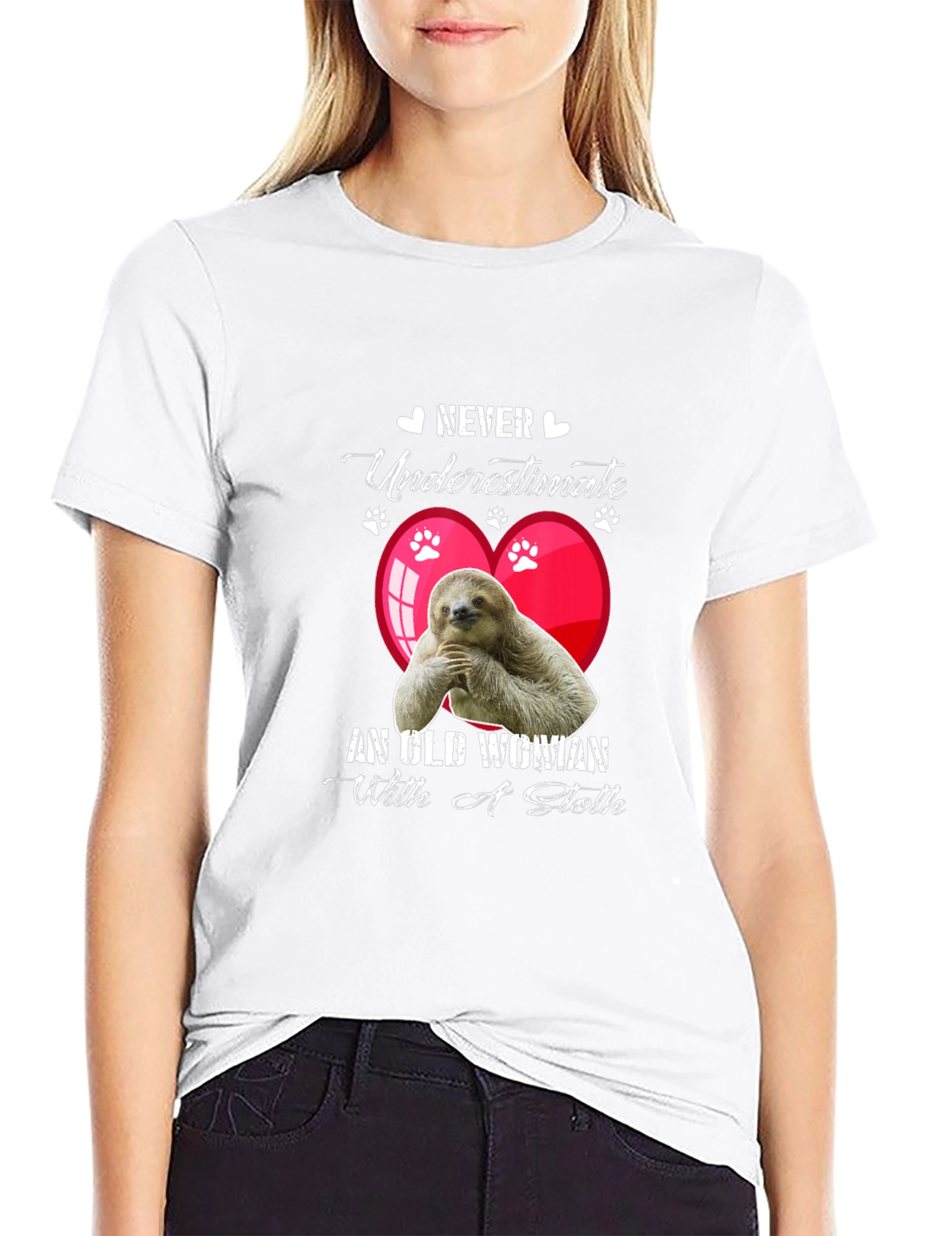 Never Underestimate T-Shirt - Sloth Design