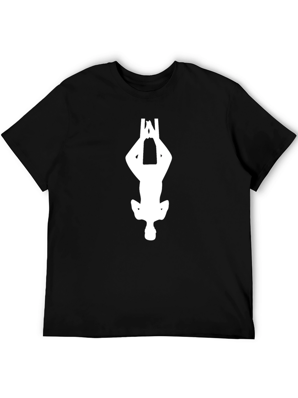 Upside Down Figure Black Tee