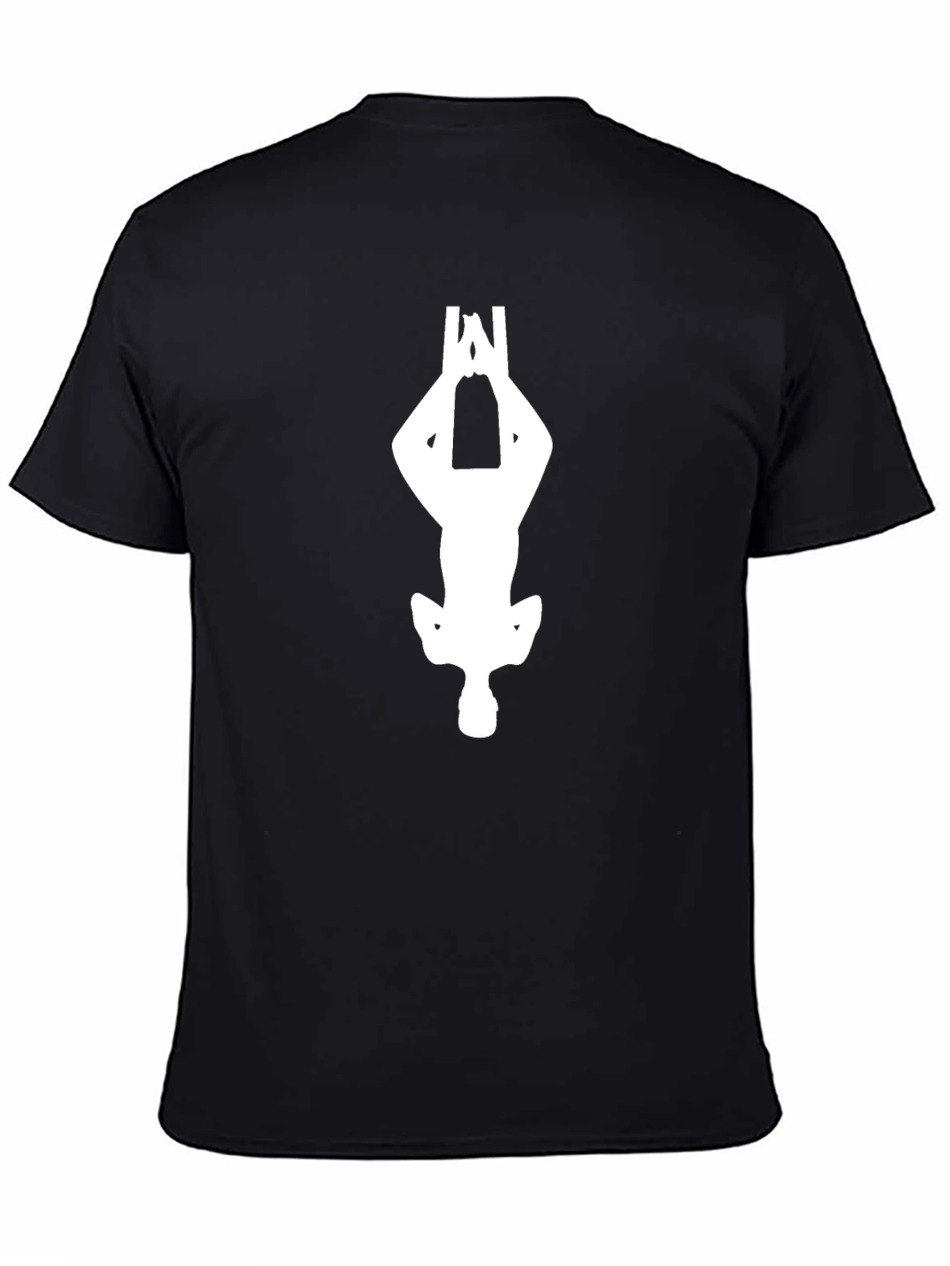 Upside Down Figure Black Tee