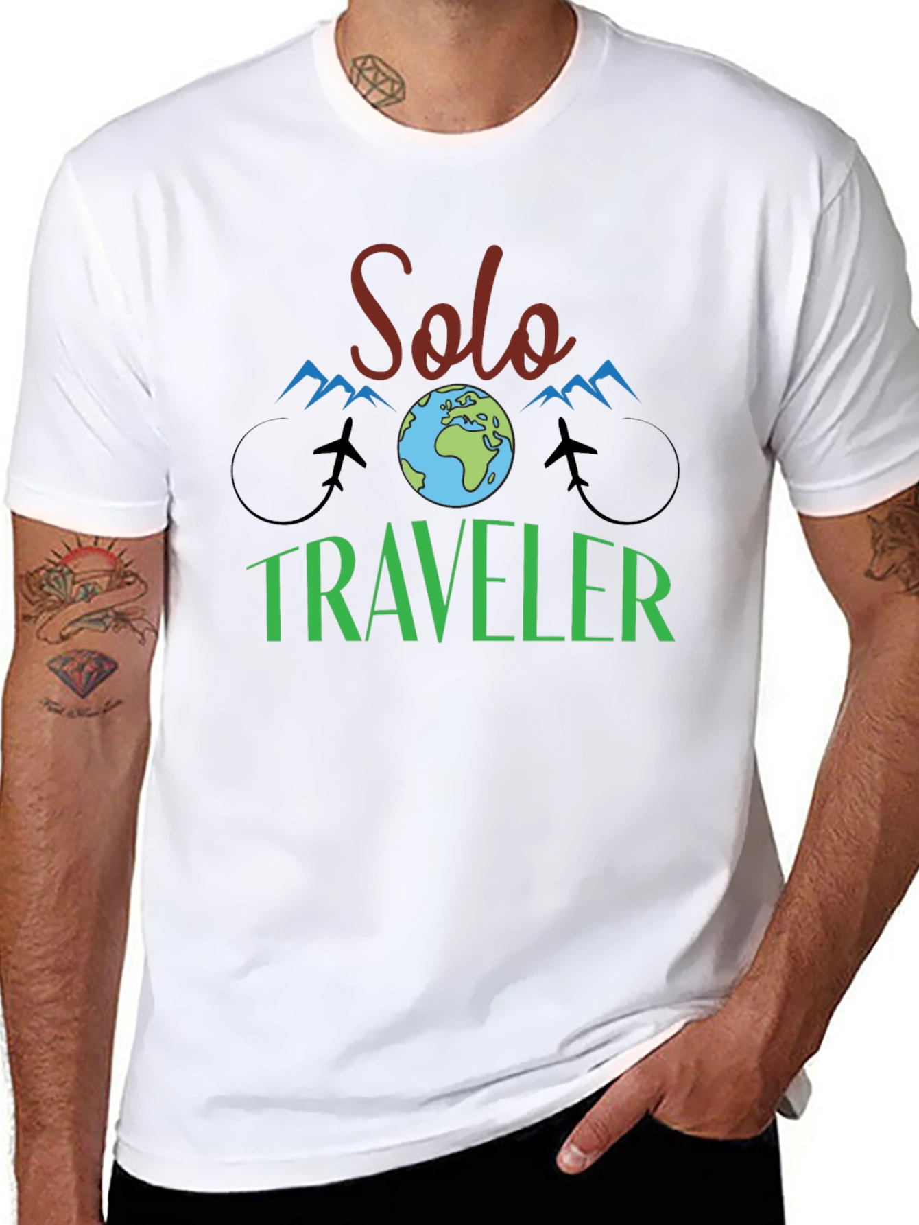 Solo Traveler Graphic Tee - Adventure Ready!
