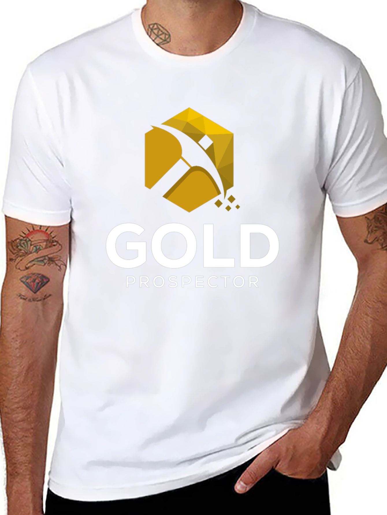 Gold Prospector Graphic Tee - Black Cotton