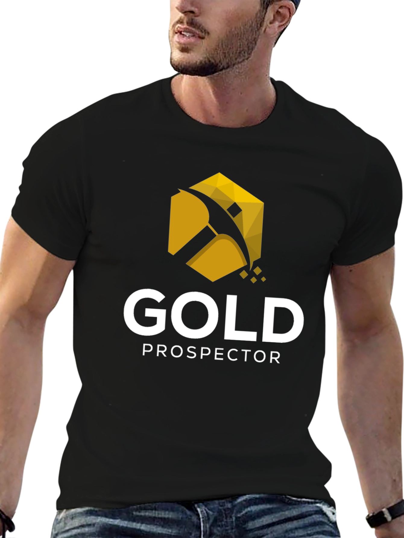 Gold Prospector Graphic Tee - Black Cotton