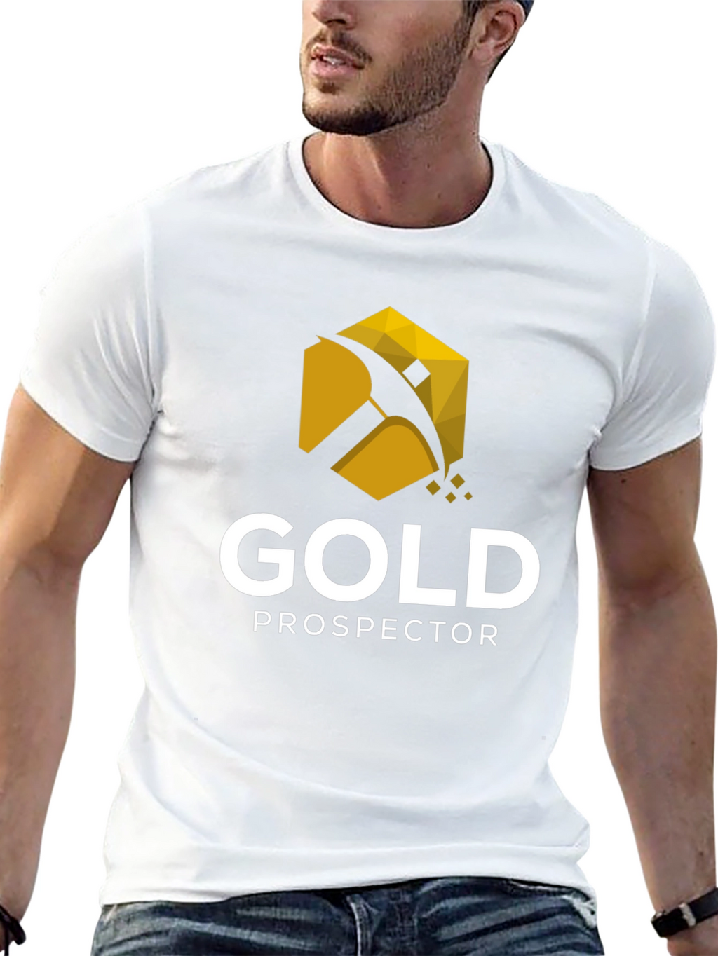 Gold Prospector Graphic Tee - Black Cotton