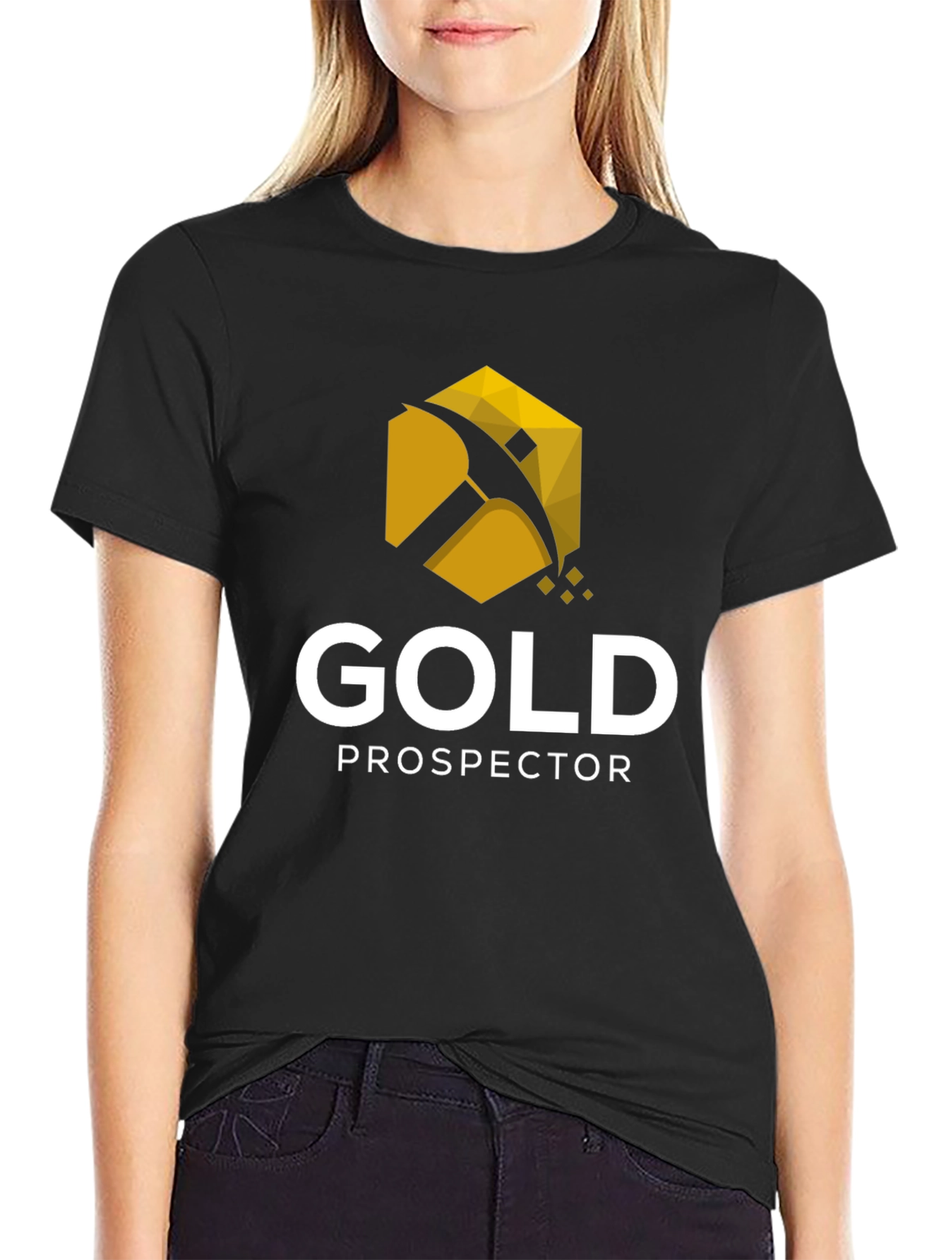 Gold Prospector Graphic Tee - Black Cotton