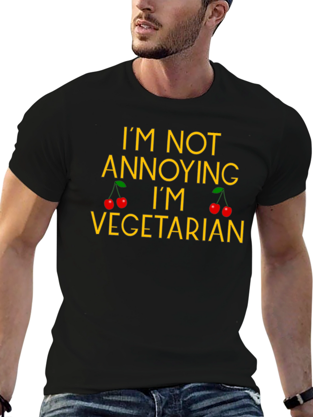 Im Not Annoying Im Vegetarian Graphic T-Shirt