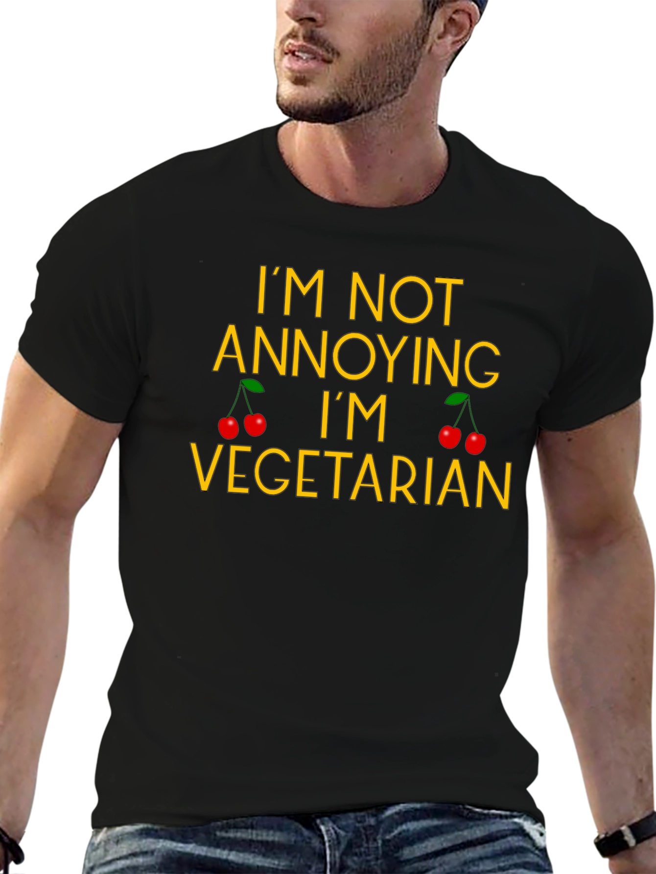 Im Not Annoying Im Vegetarian Graphic T-Shirt