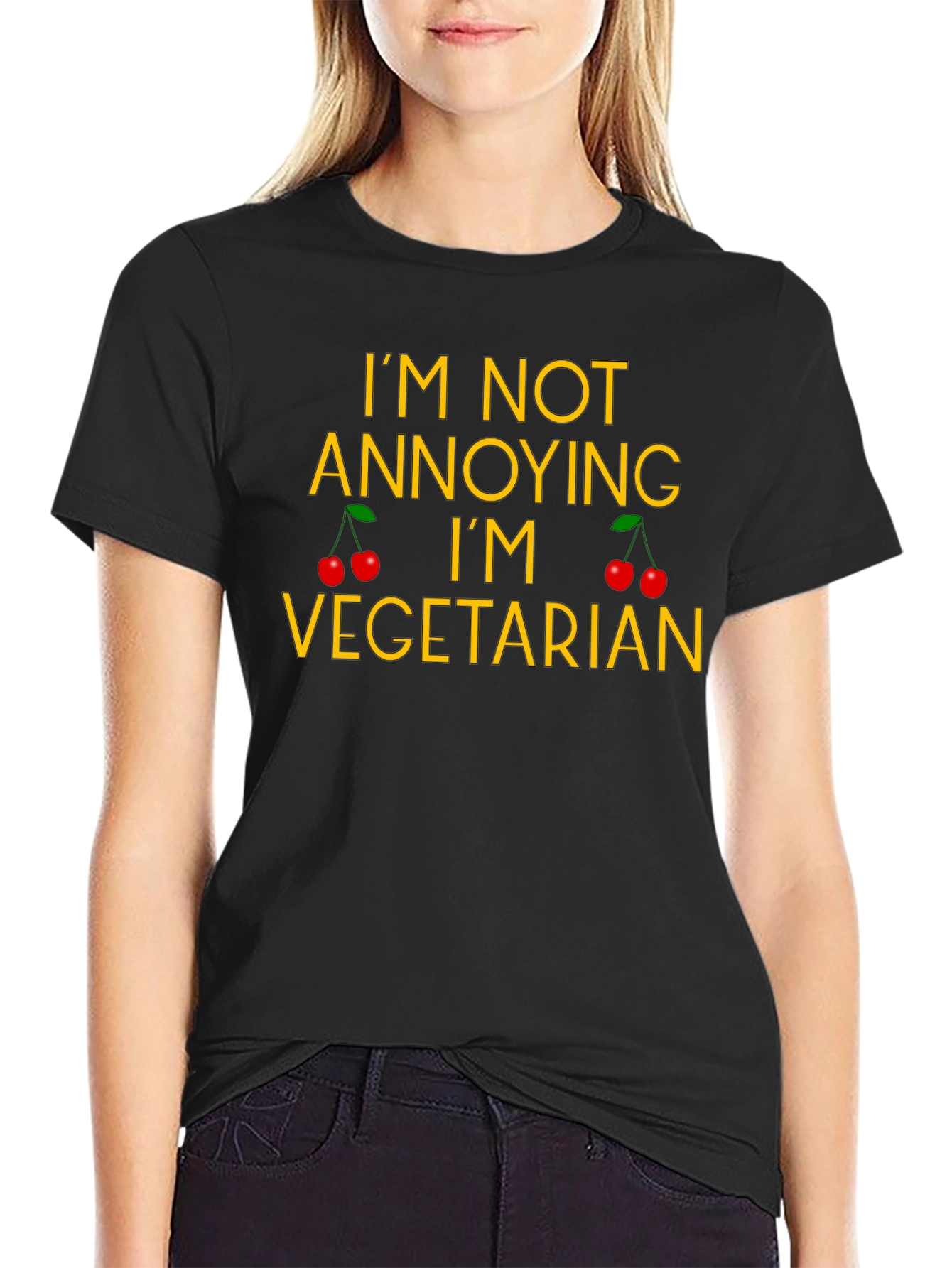 Im Not Annoying Im Vegetarian Graphic T-Shirt
