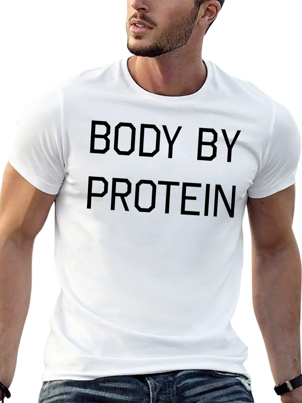 Body By Protein Black Graphic Tee