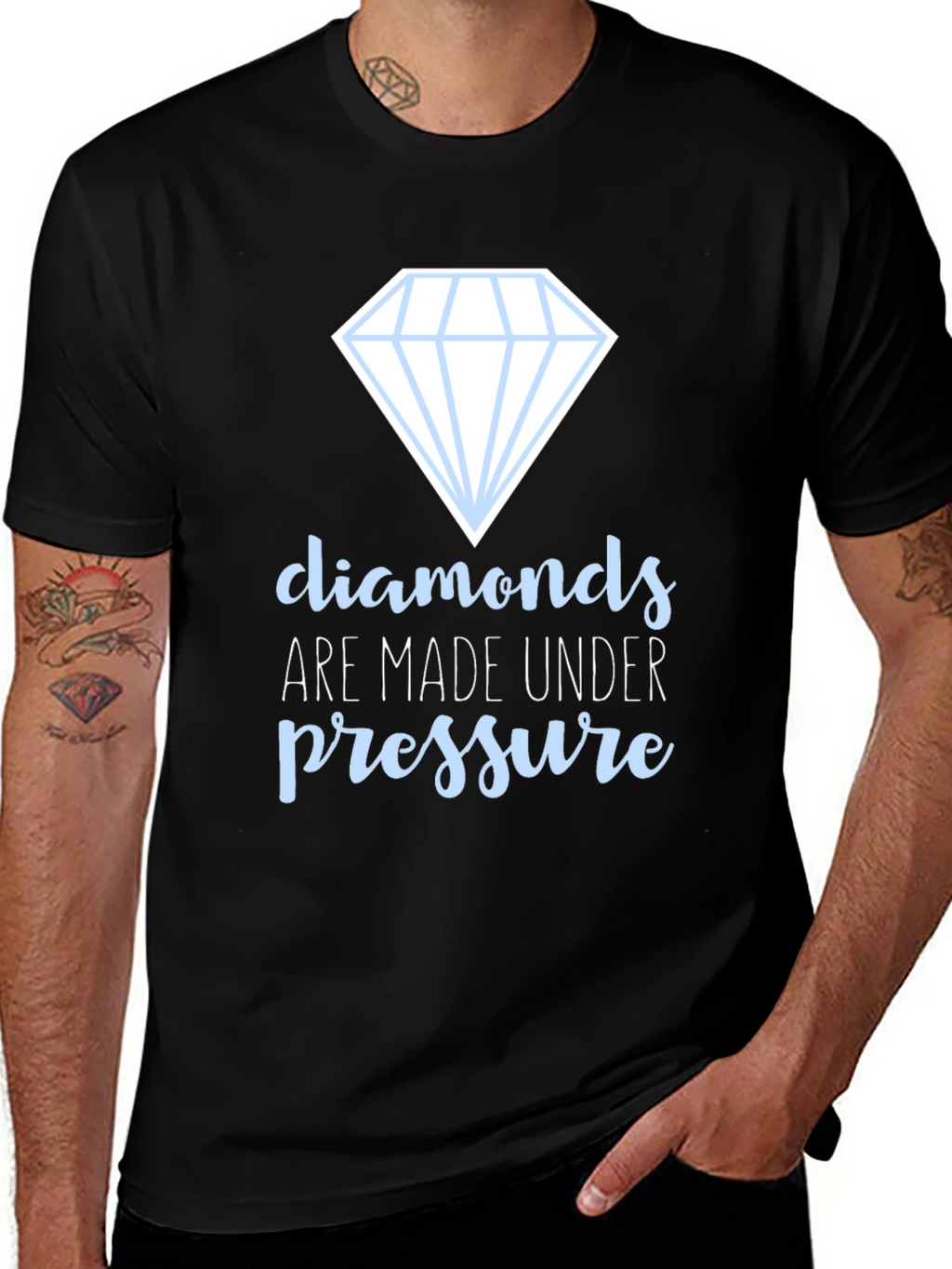 Diamonds Under Pressure Black T-Shirt