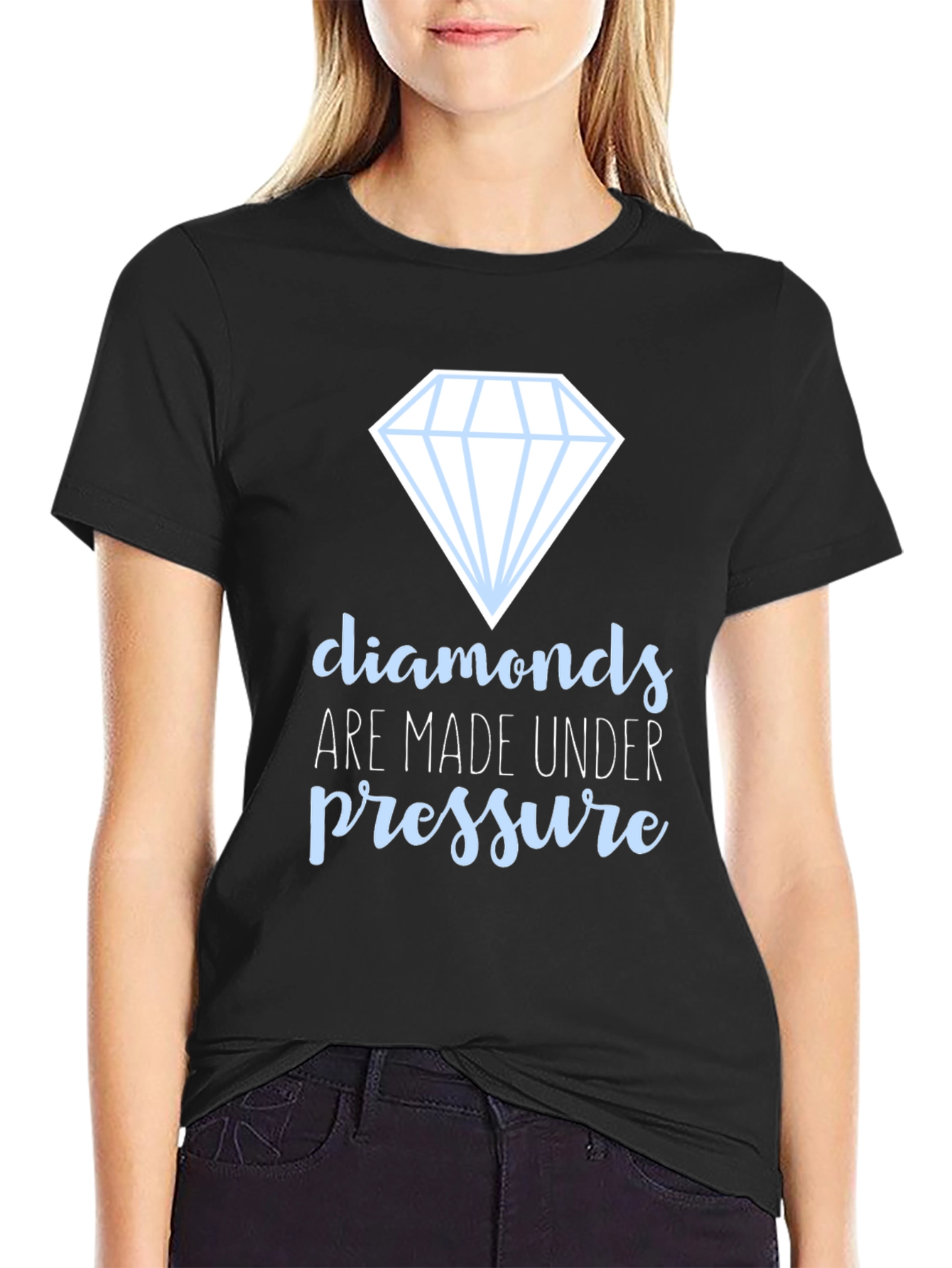 Diamonds Under Pressure Black T-Shirt