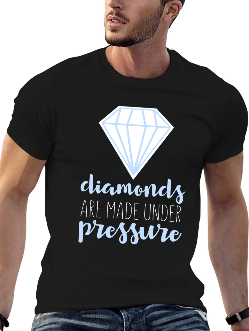 Diamonds Under Pressure Black T-Shirt