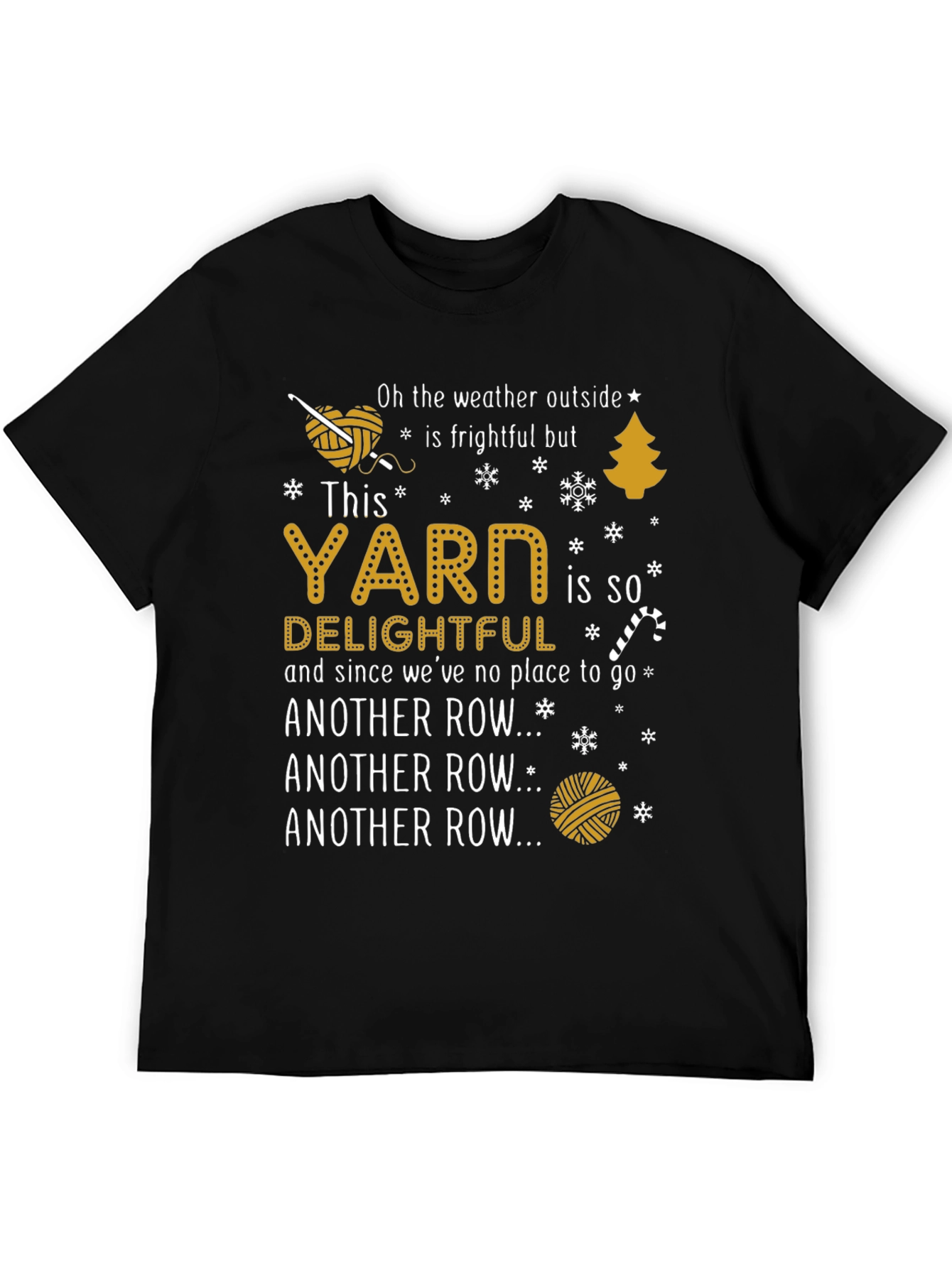 Yarn Lovers T-Shirt - Another Row... Black Tee