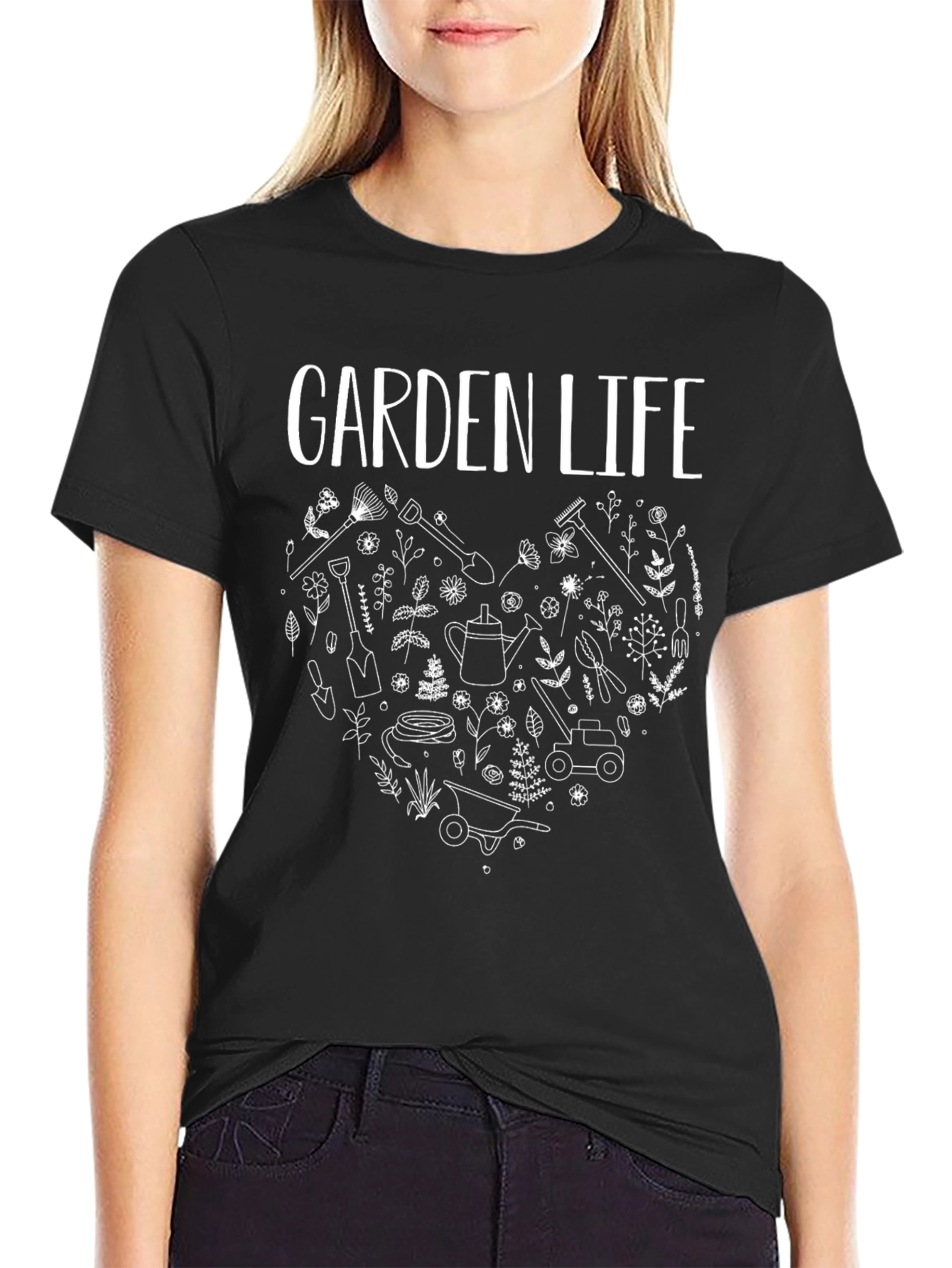 Garden Life T-Shirt - Gardening Heart Graphic Tee
