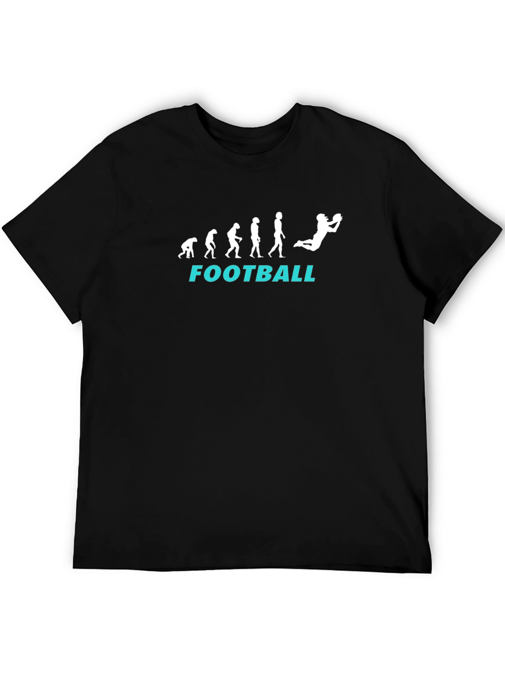 Football Evolution T-Shirt - Black Graphic Tee