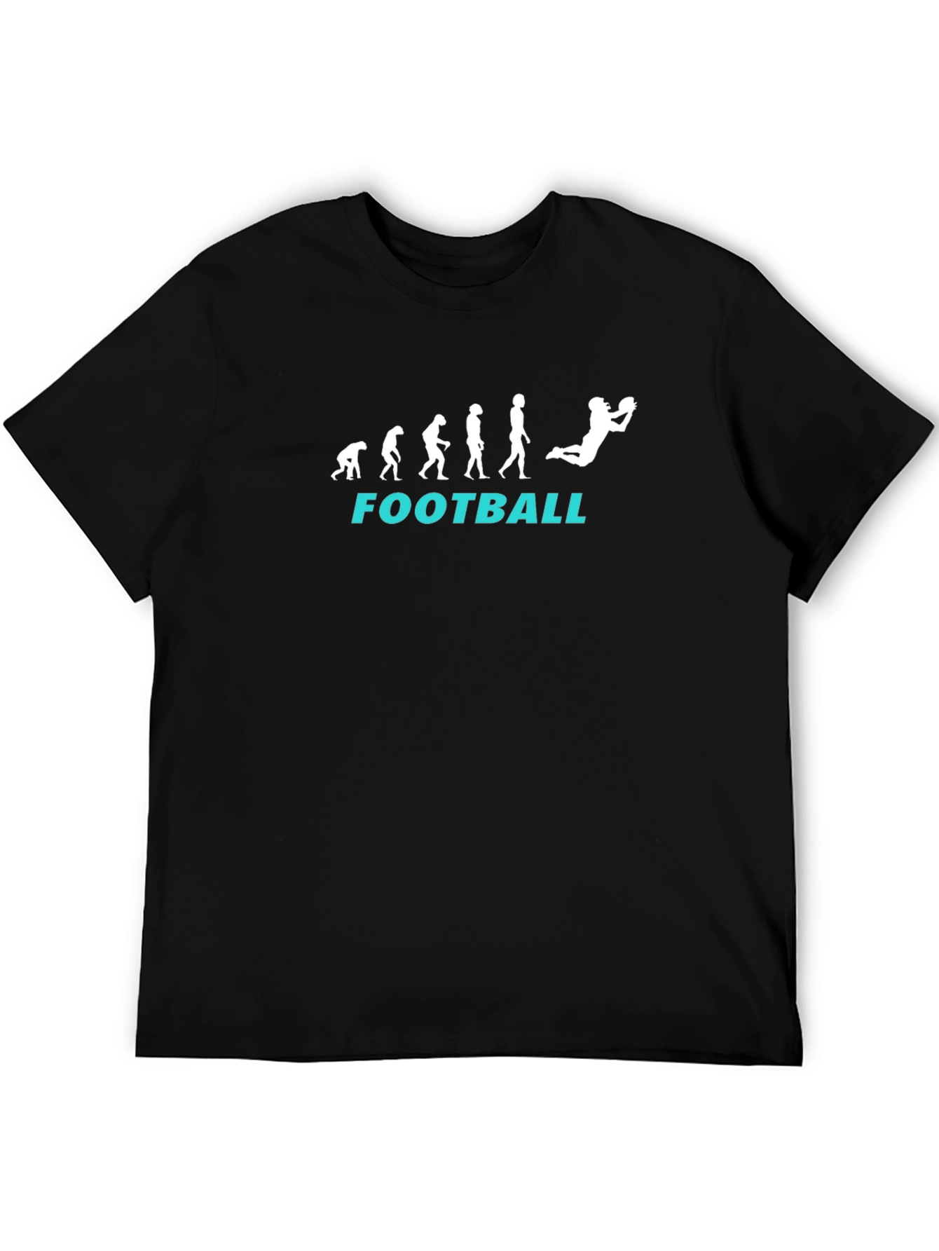 Football Evolution T-Shirt - Black Graphic Tee