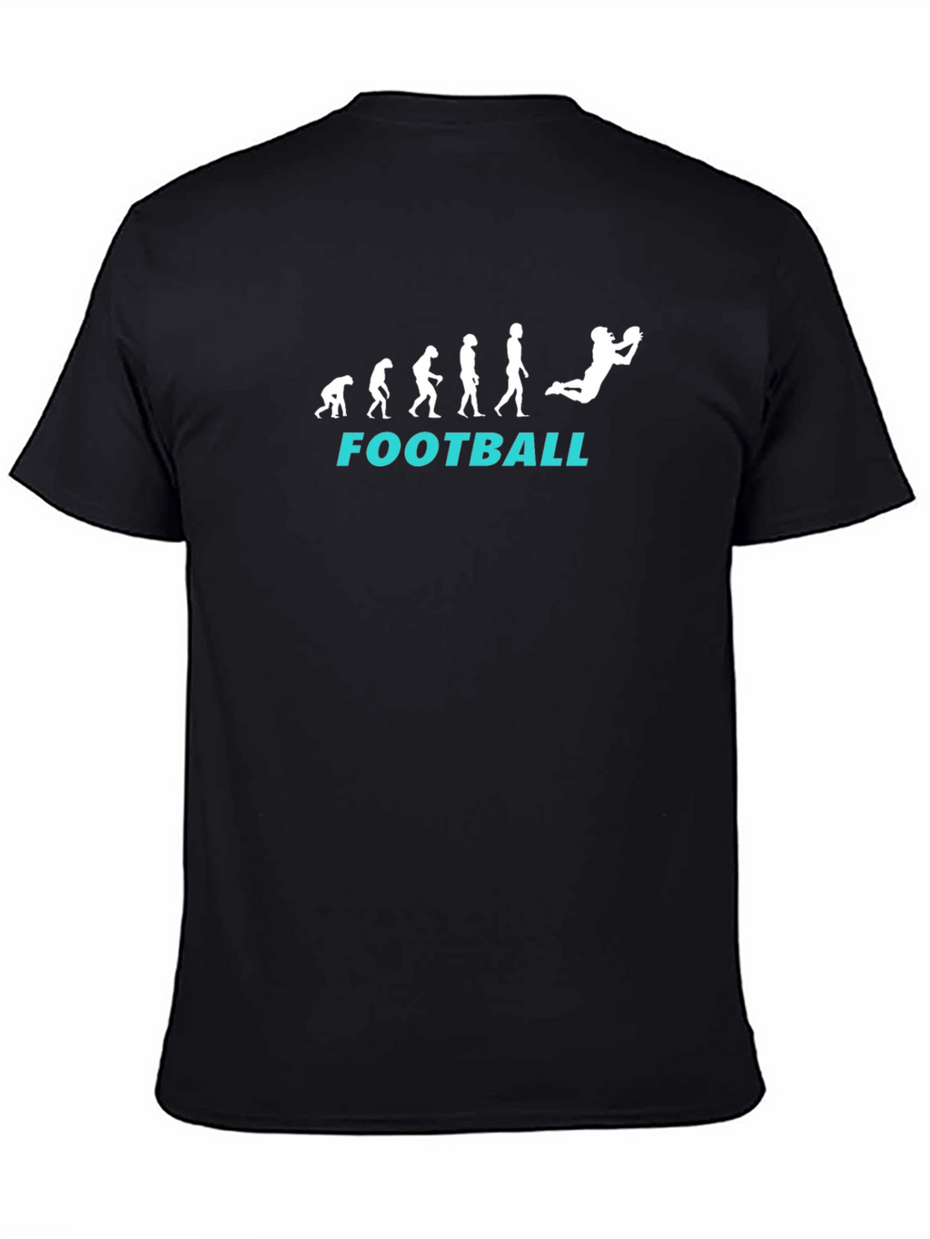 Football Evolution T-Shirt - Black Graphic Tee