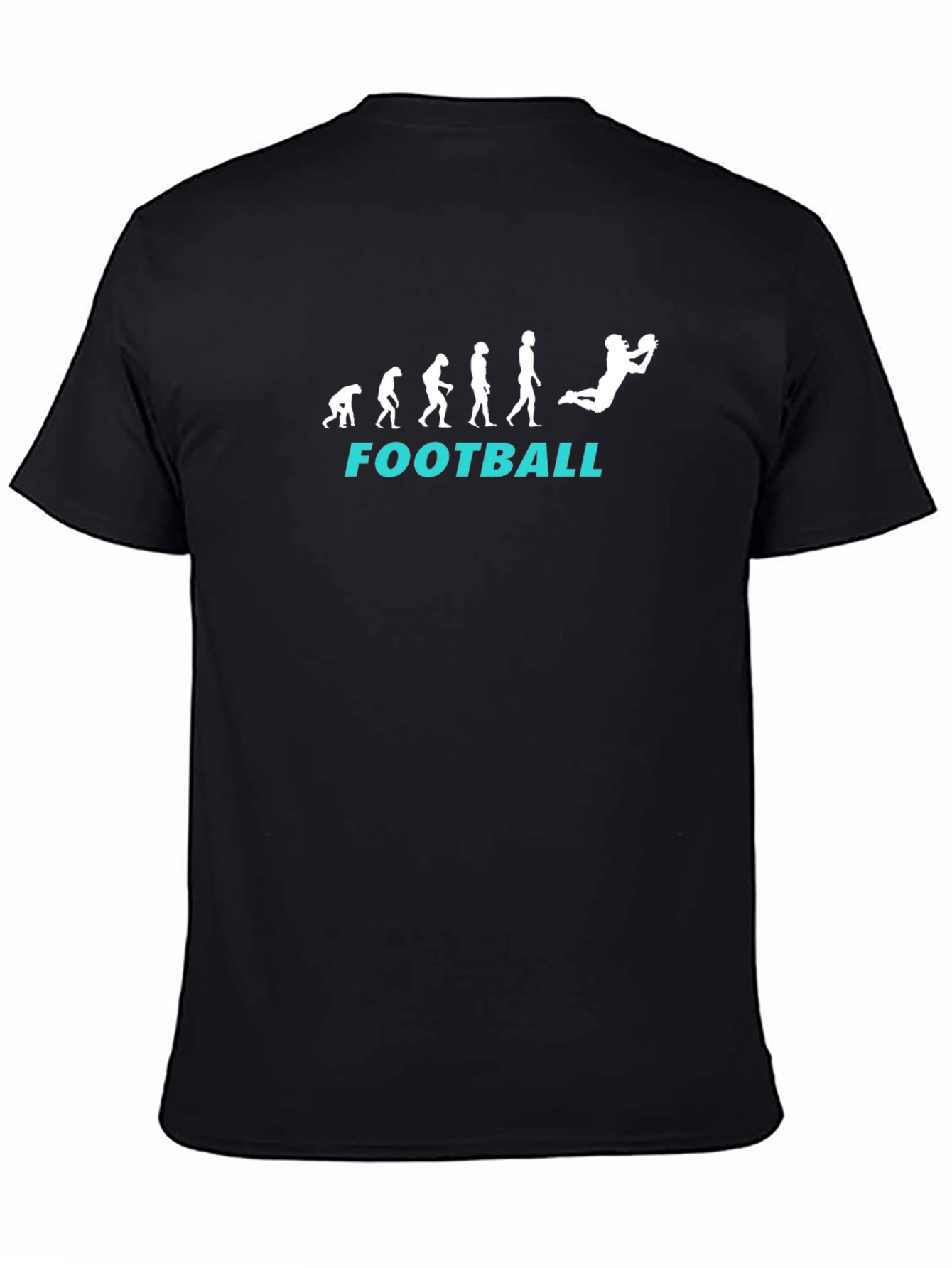 Football Evolution T-Shirt - Black Graphic Tee