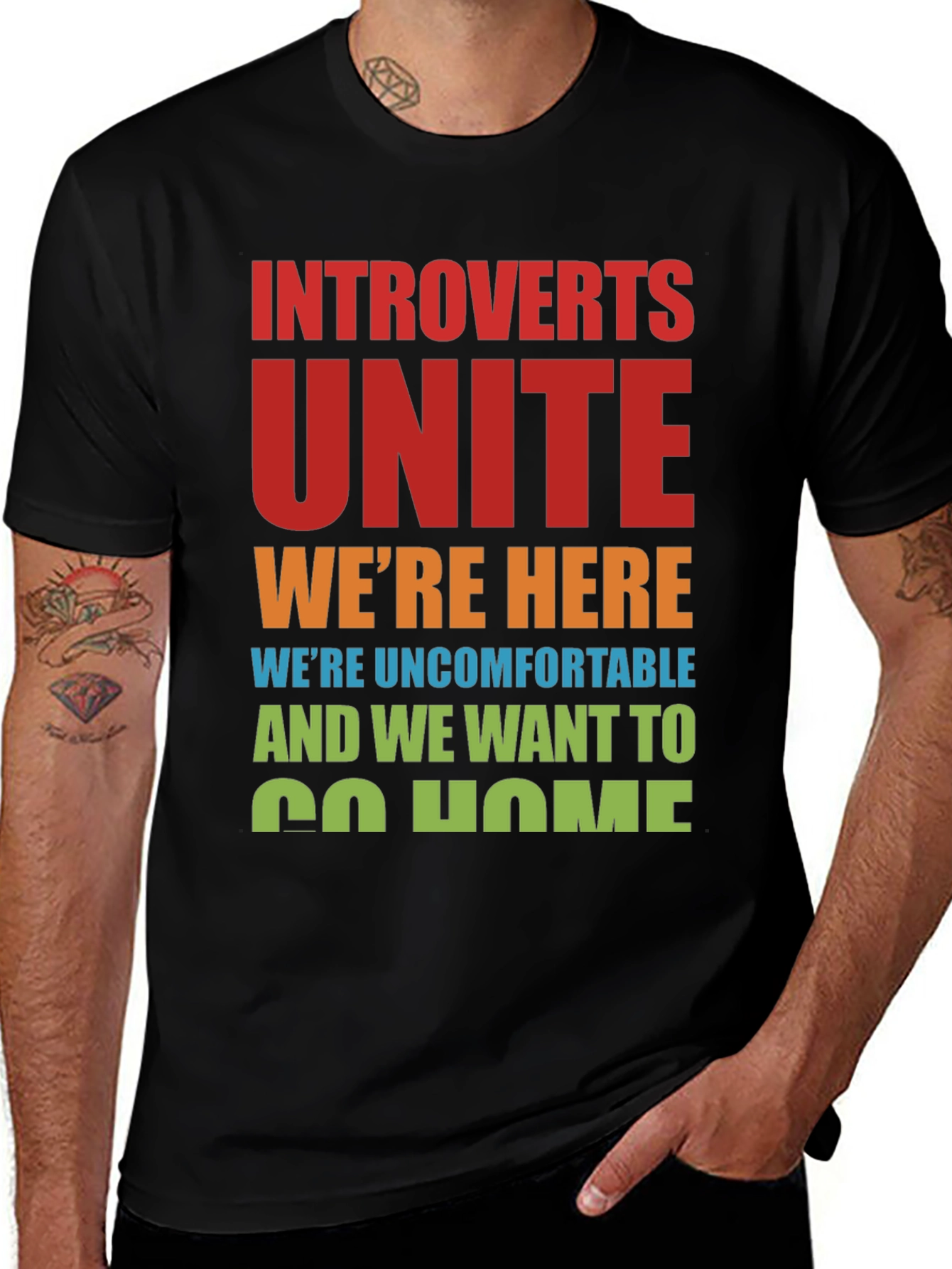 Introverts Unite T-Shirt Funny Slogan Tee