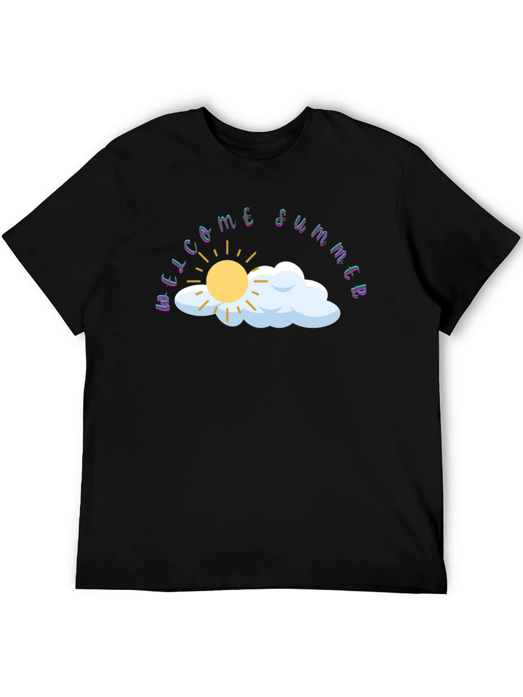 Welcome Summer Black Graphic Tee