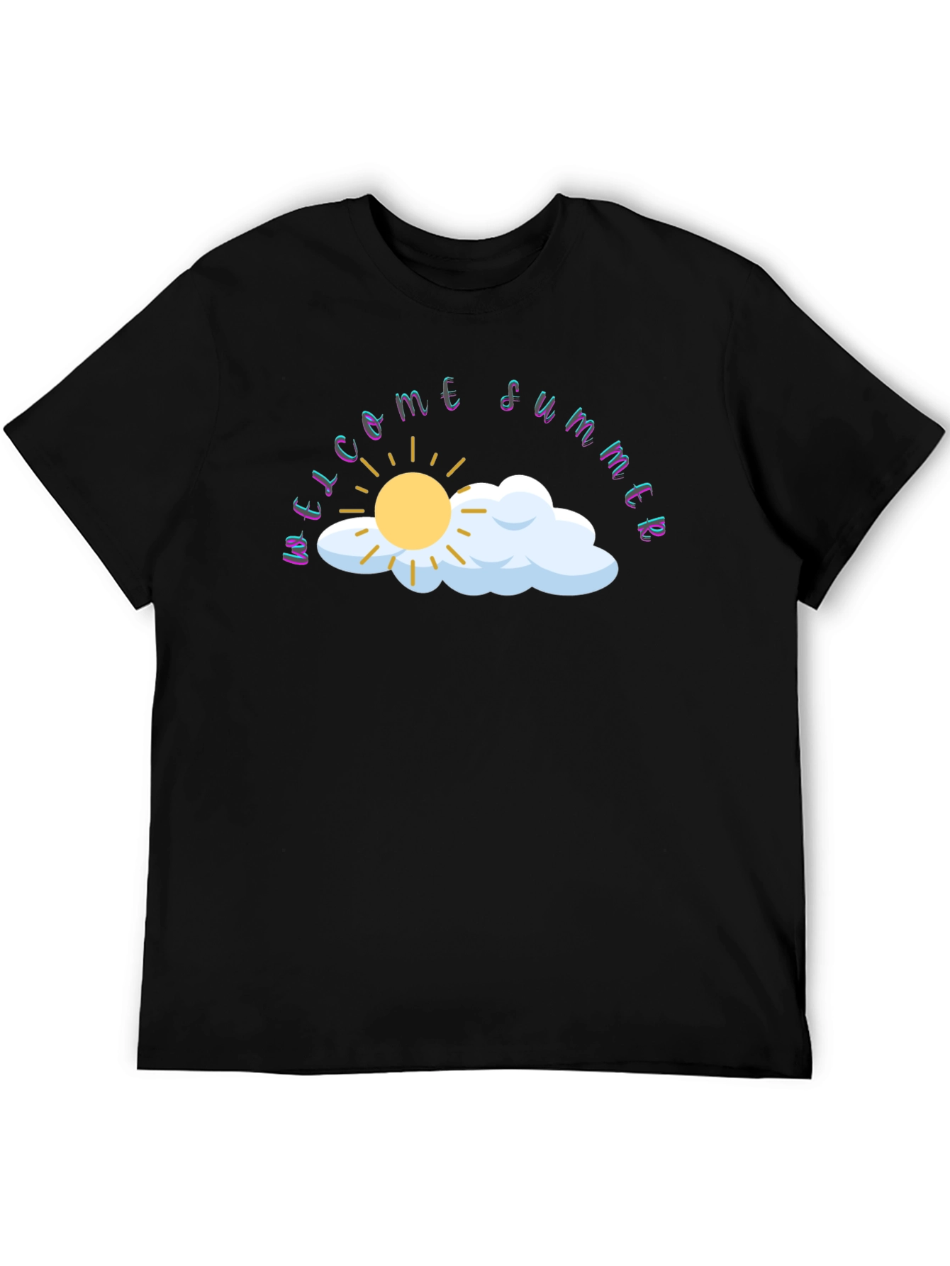 Welcome Summer Black Graphic Tee