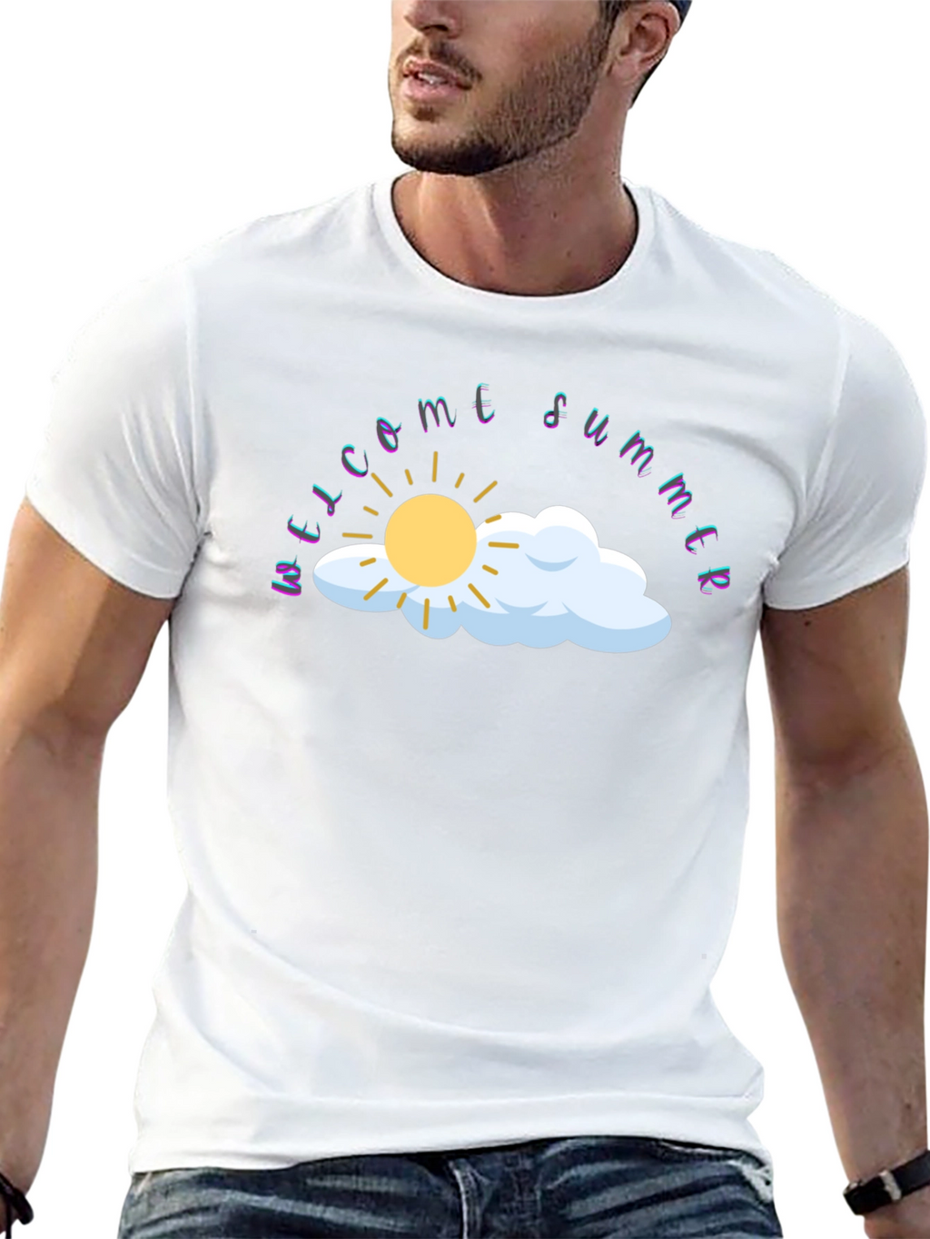 Welcome Summer Black Graphic Tee