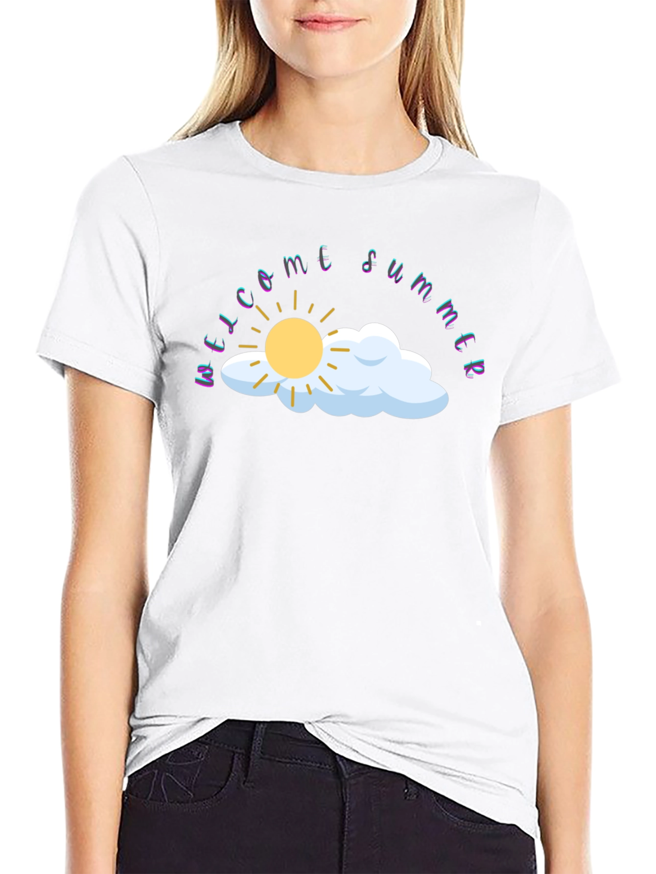 Welcome Summer Black Graphic Tee
