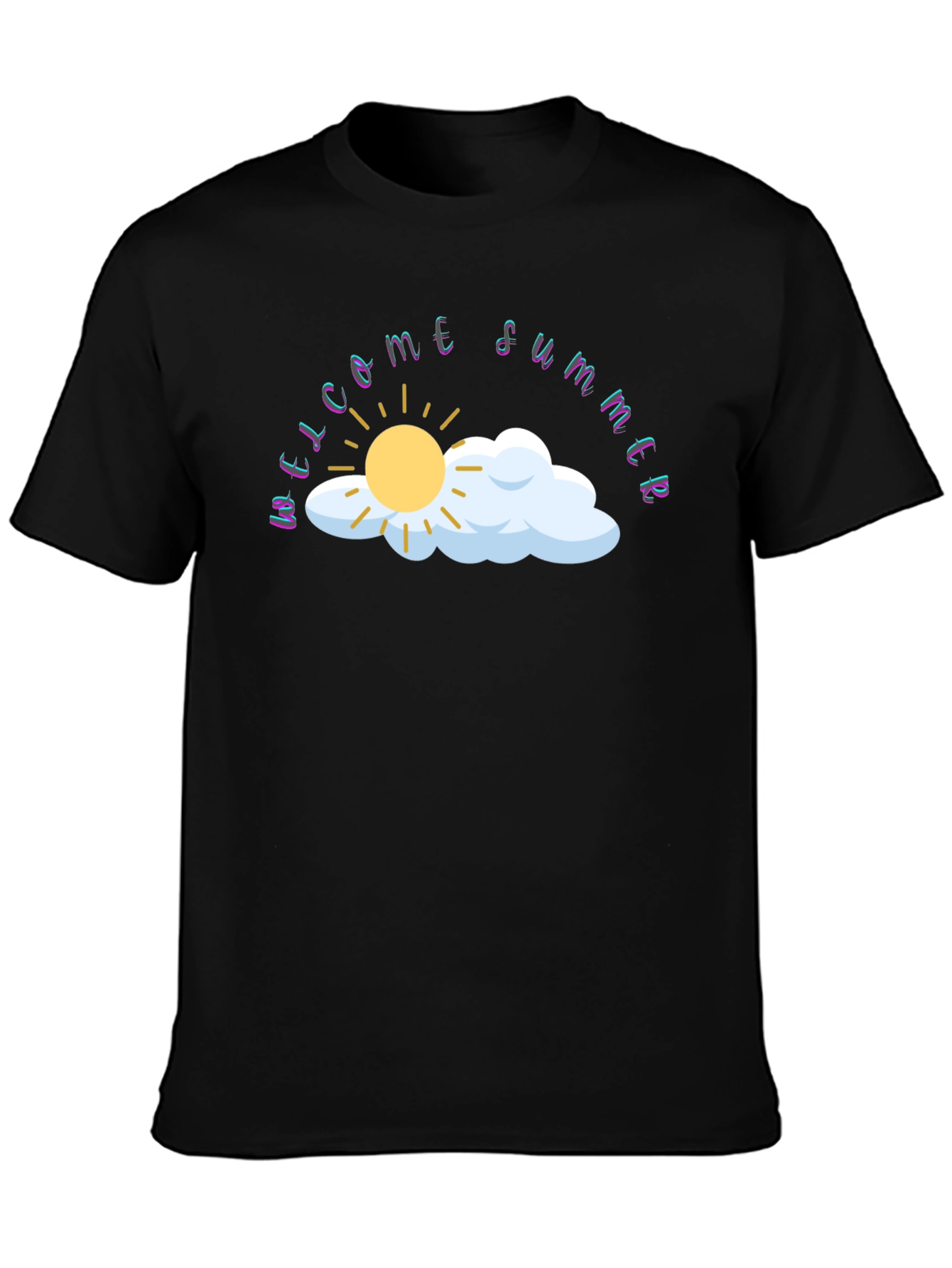 Welcome Summer Black Graphic Tee