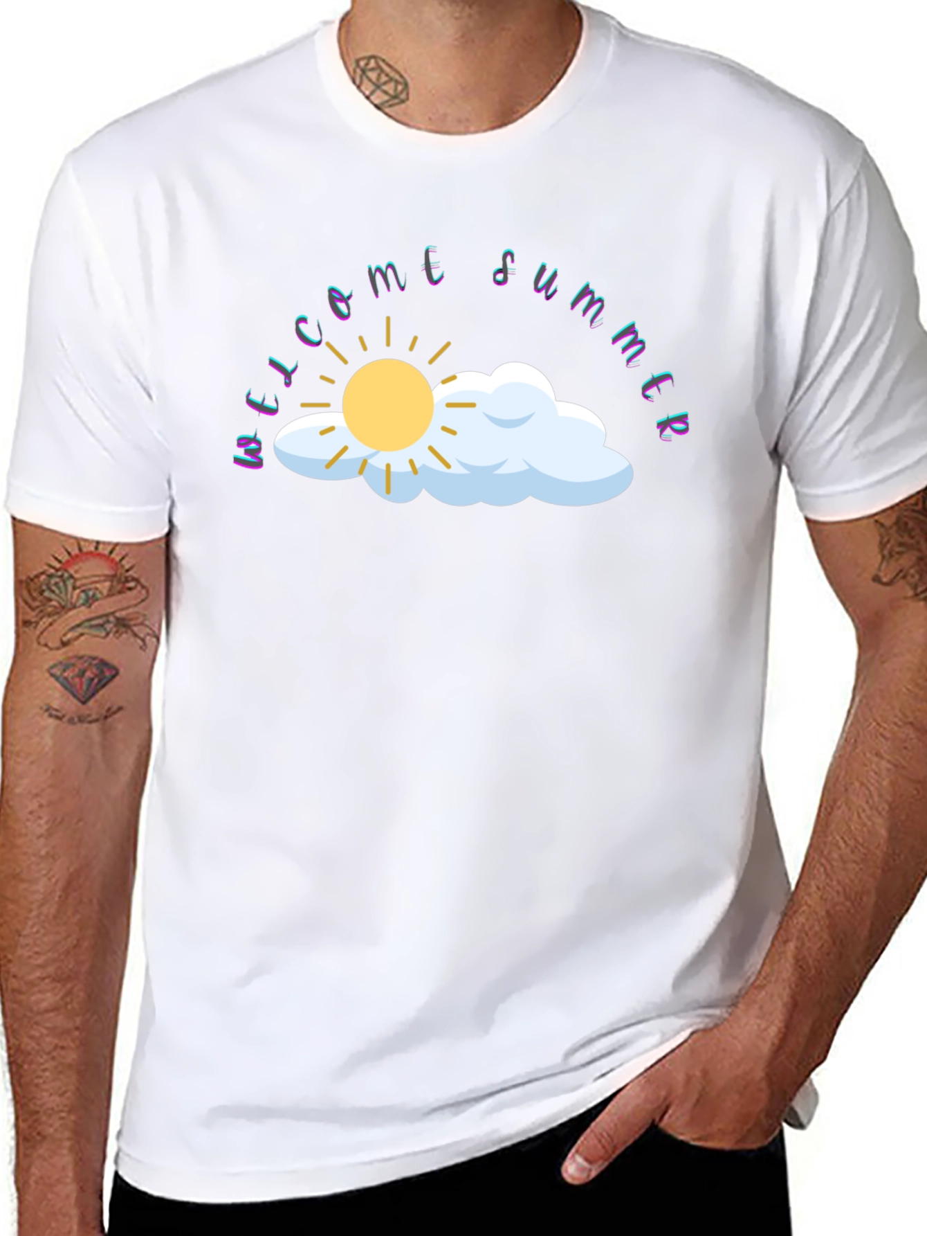 Welcome Summer Black Graphic Tee