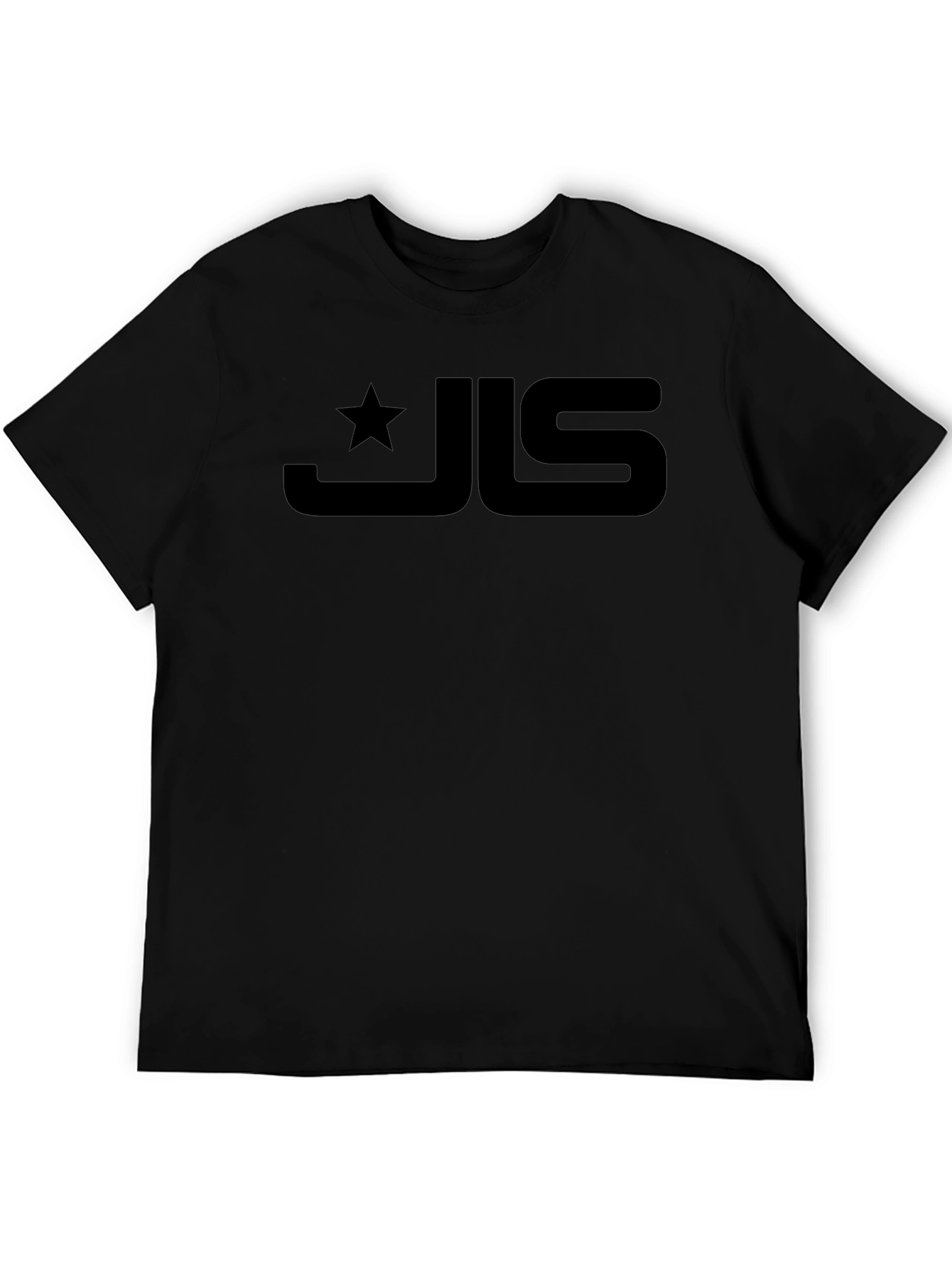 Mens Black T-Shirt with Graphic Logo Design