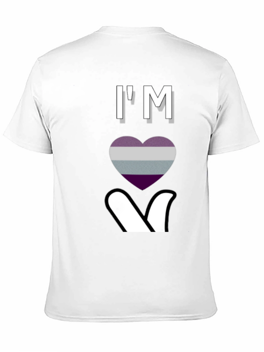 Ace Pride Heart Graphic T-Shirt - Black