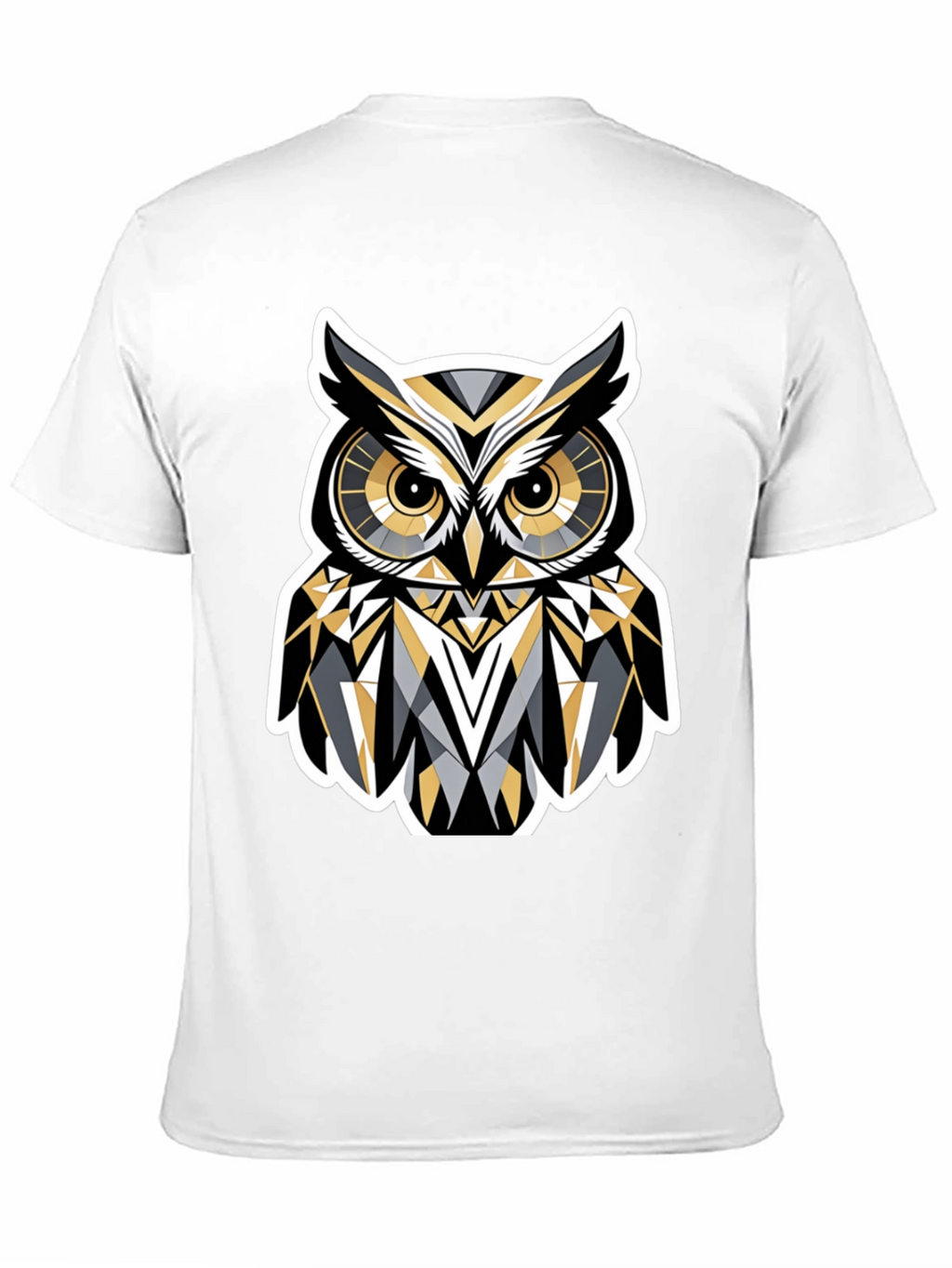 Geometric Owl Graphic Print T-Shirt
