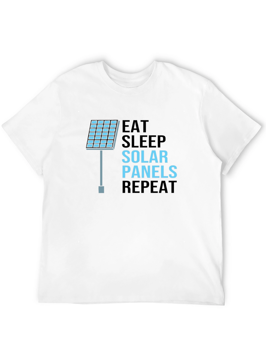 Eat Sleep Solar Panels Repeat Black T-Shirt