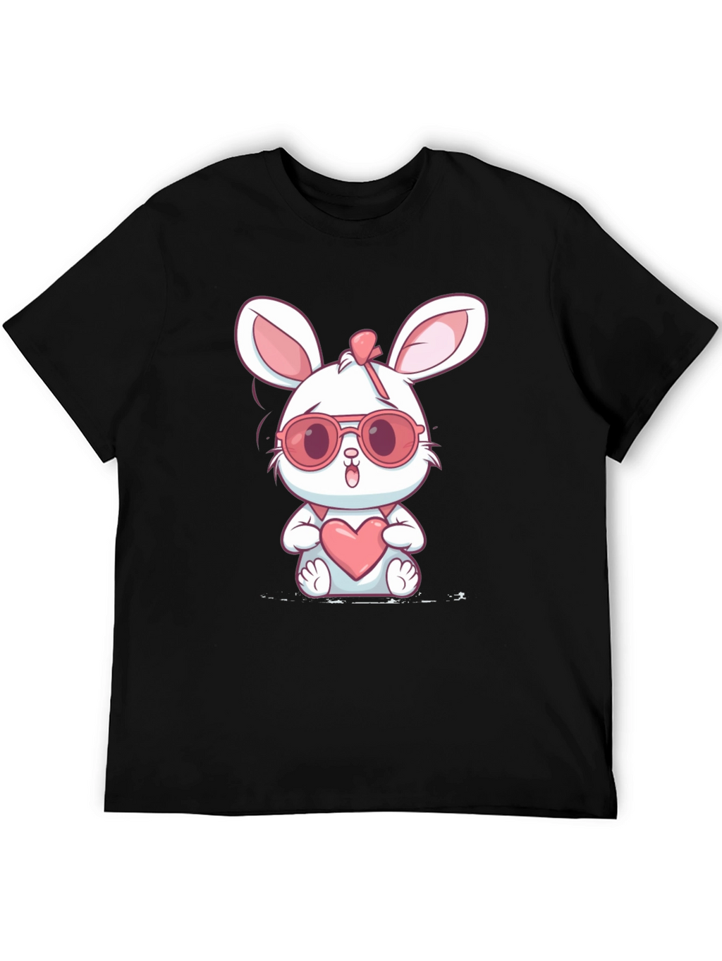 Cute Bunny Heart Graphic T-Shirt