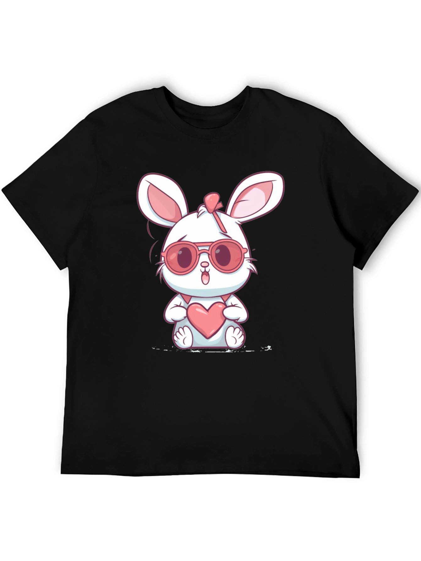 Cute Bunny Heart Graphic T-Shirt