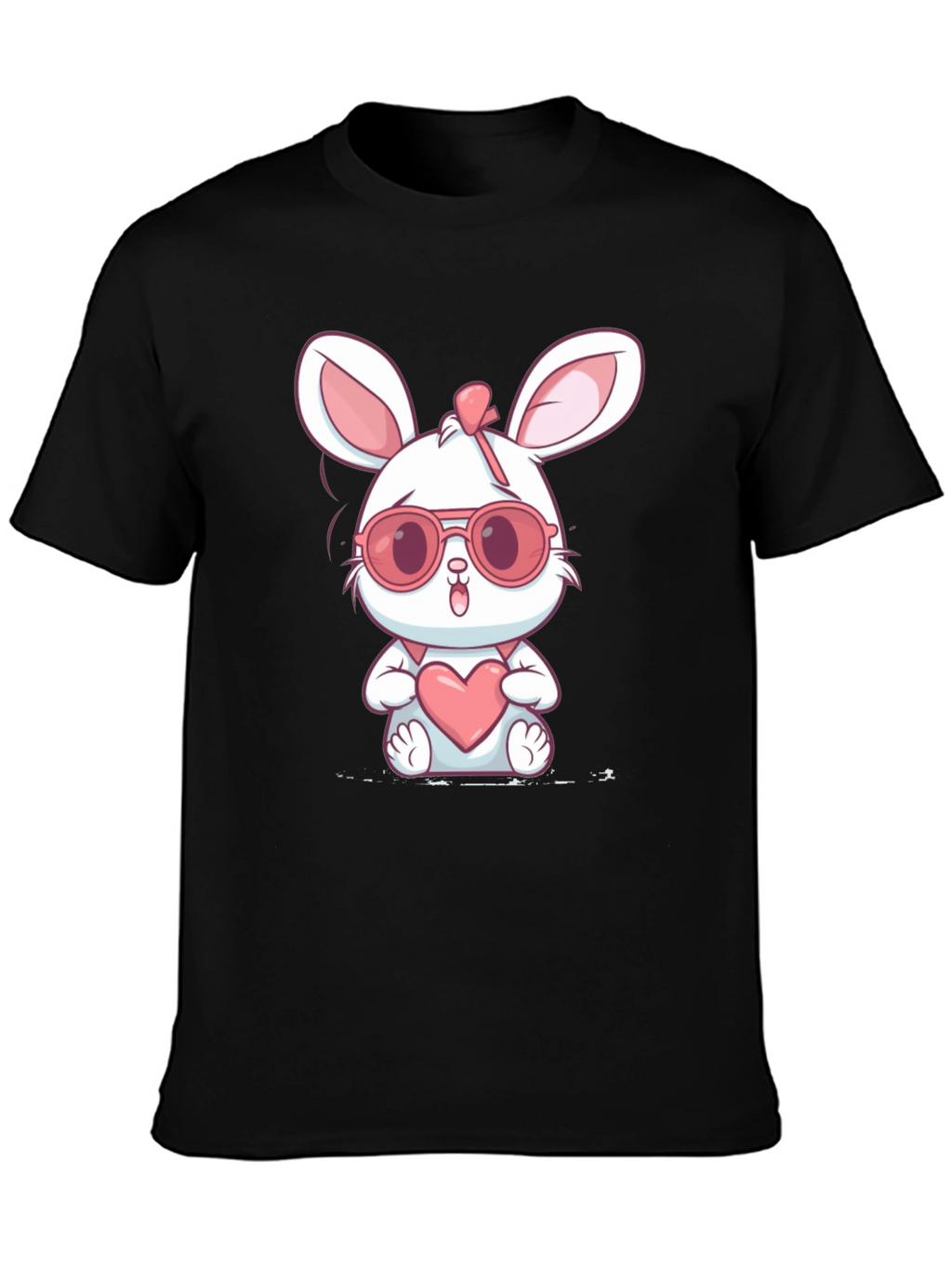 Cute Bunny Heart Graphic T-Shirt