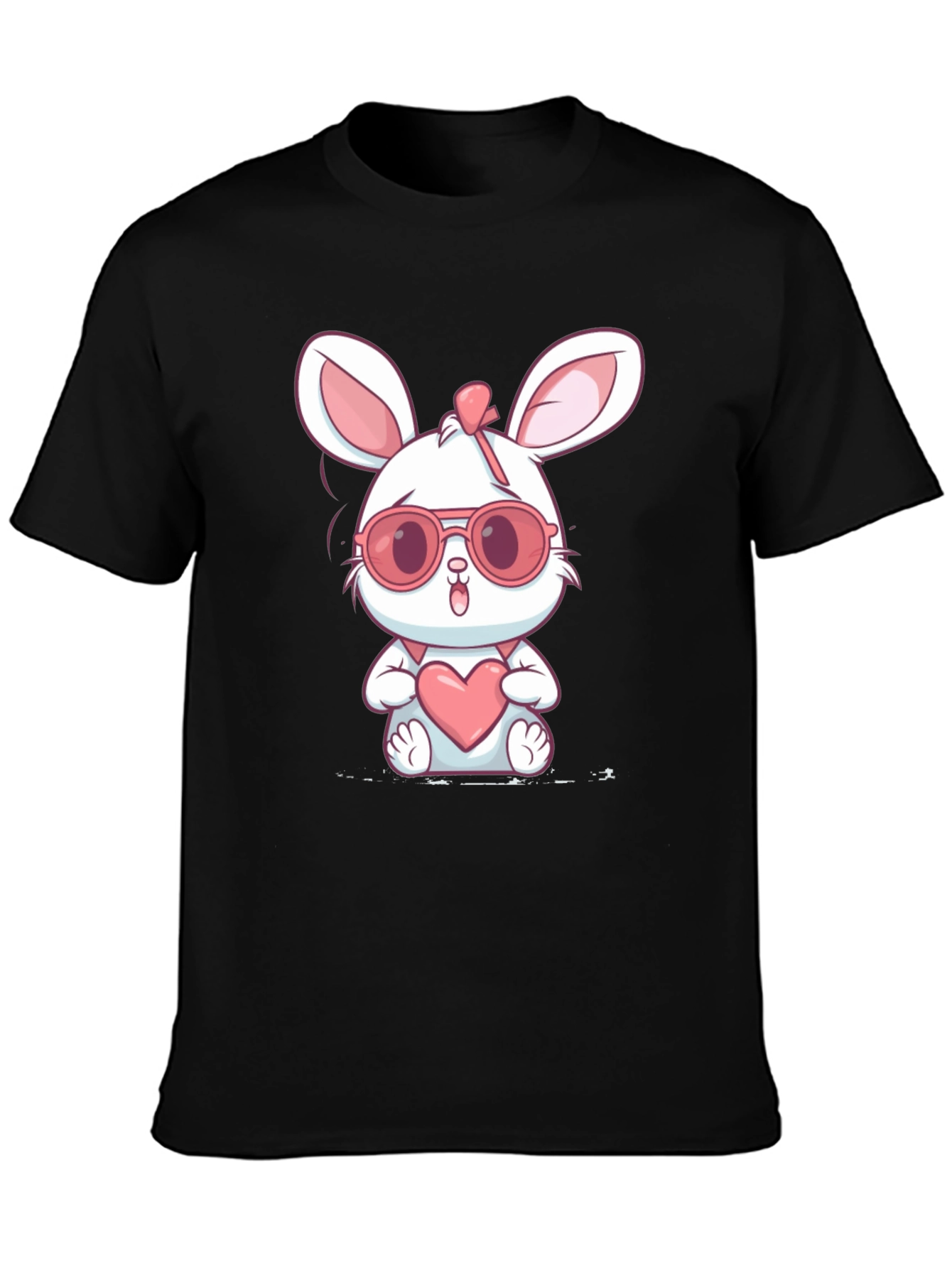 Cute Bunny Heart Graphic T-Shirt