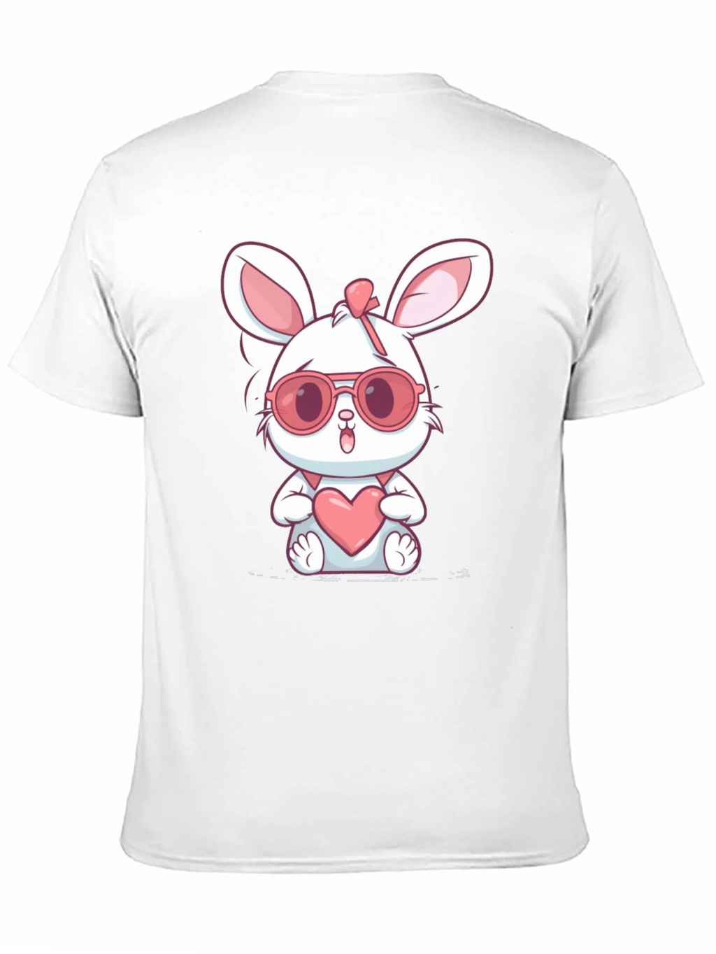 Cute Bunny Heart Graphic T-Shirt